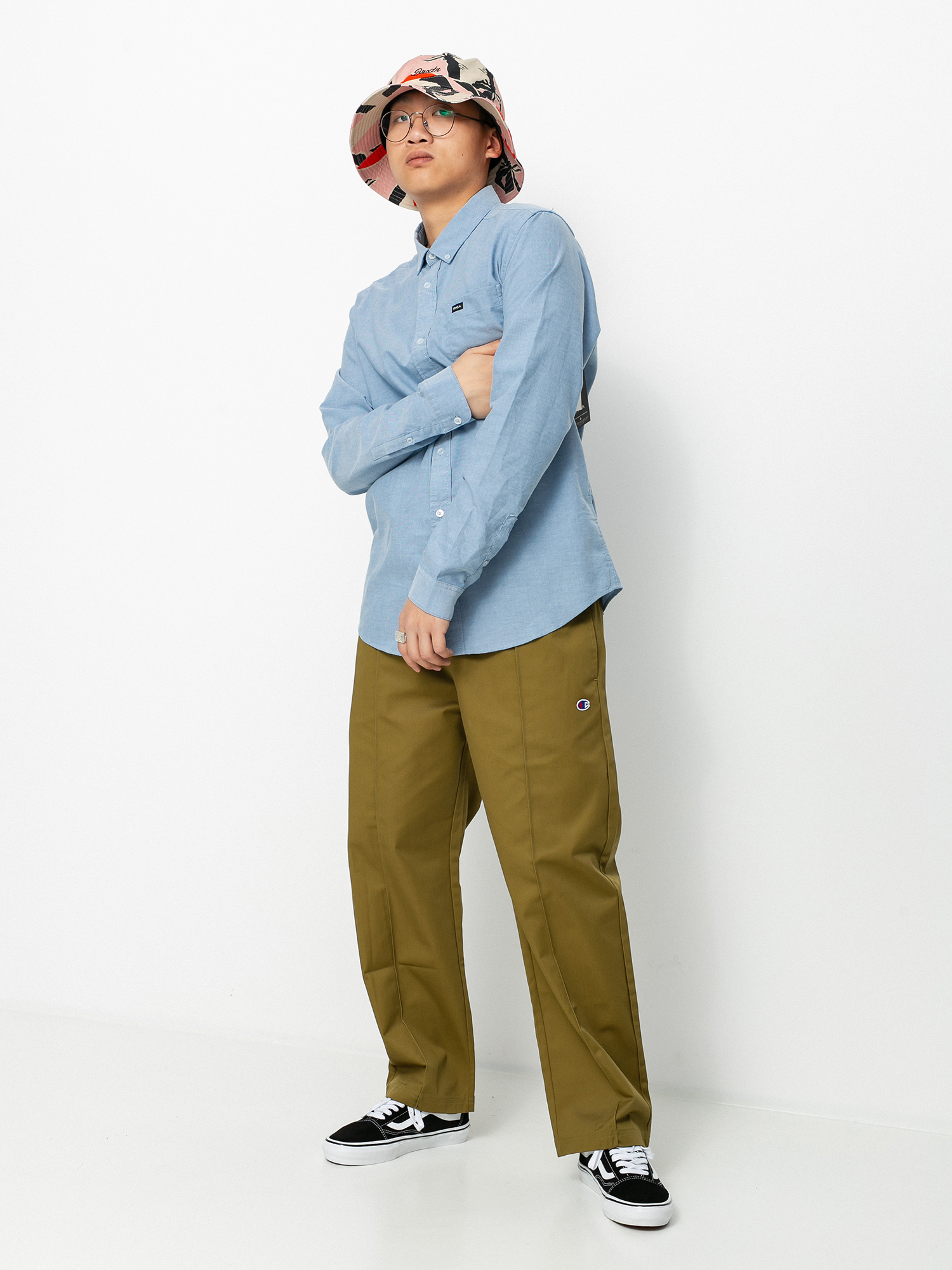 Koszula RVCA Thatll Do Stretch Ls (oxford blue)
