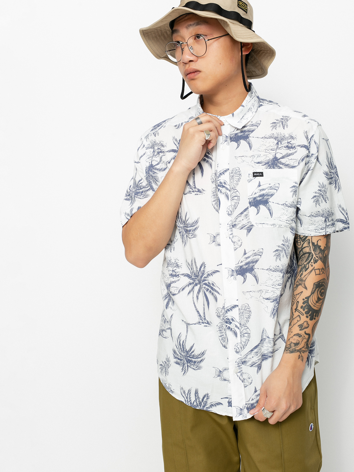 Koszula RVCA Panic Point (antique white)