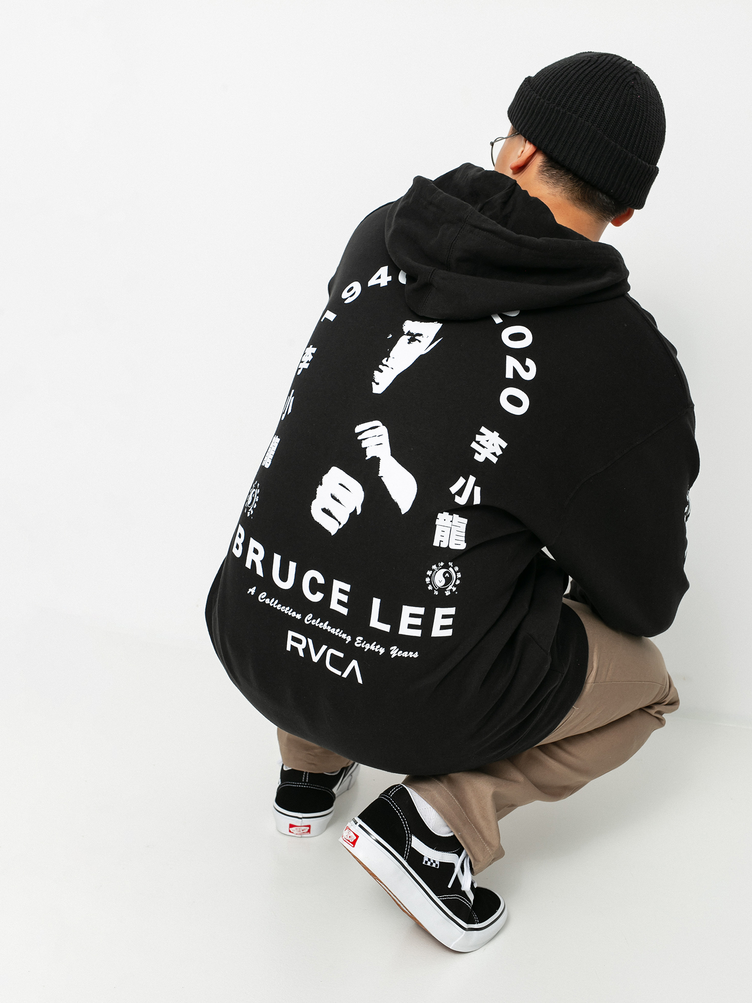 Bluza z kapturem RVCA Eighty Years HD (black)