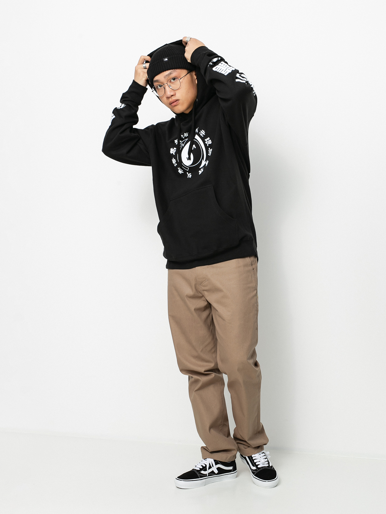 Bluza z kapturem RVCA Eighty Years HD (black)