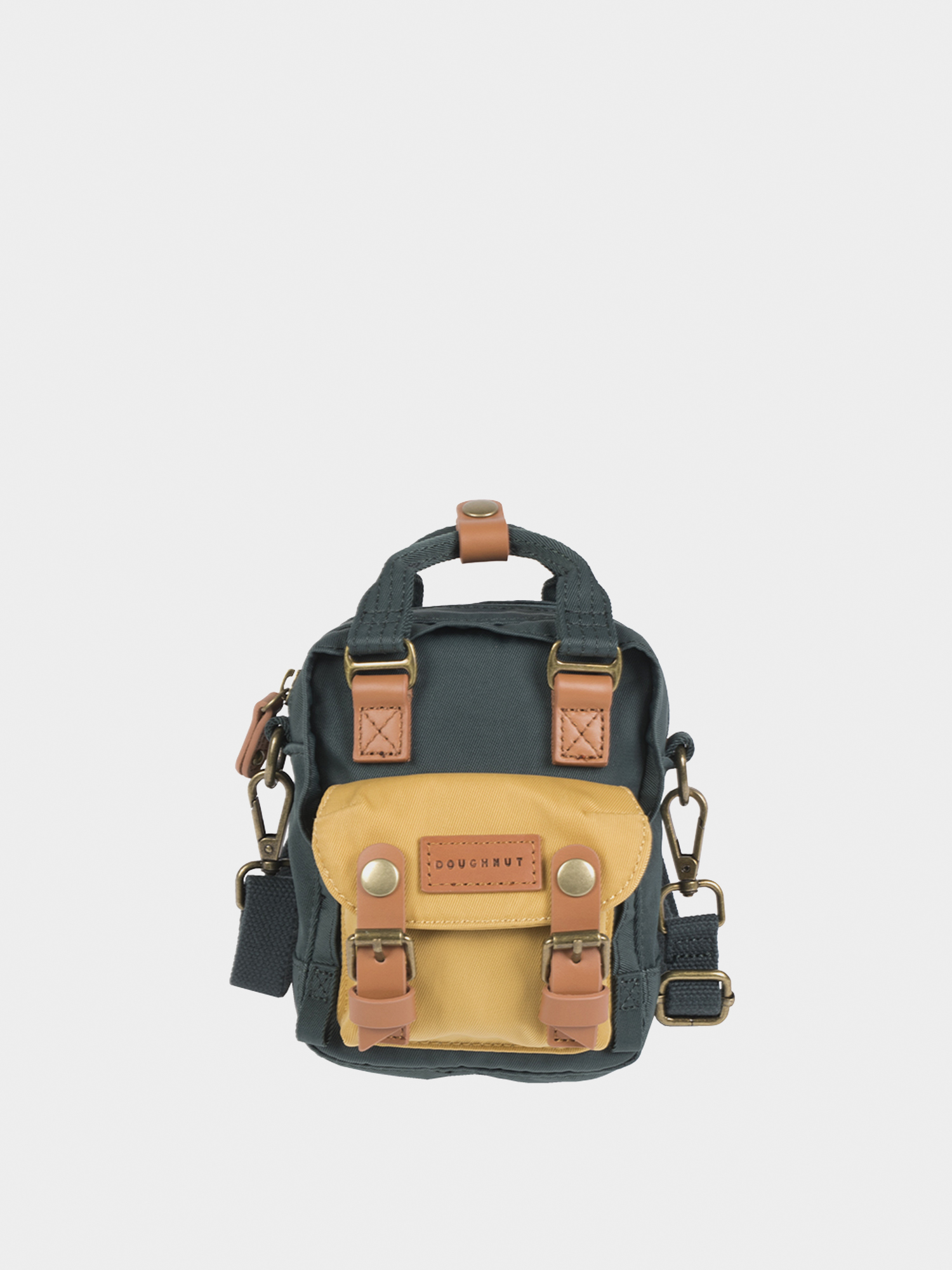 Saszetka Doughnut Macaroon Tiny (slate green x yellow)