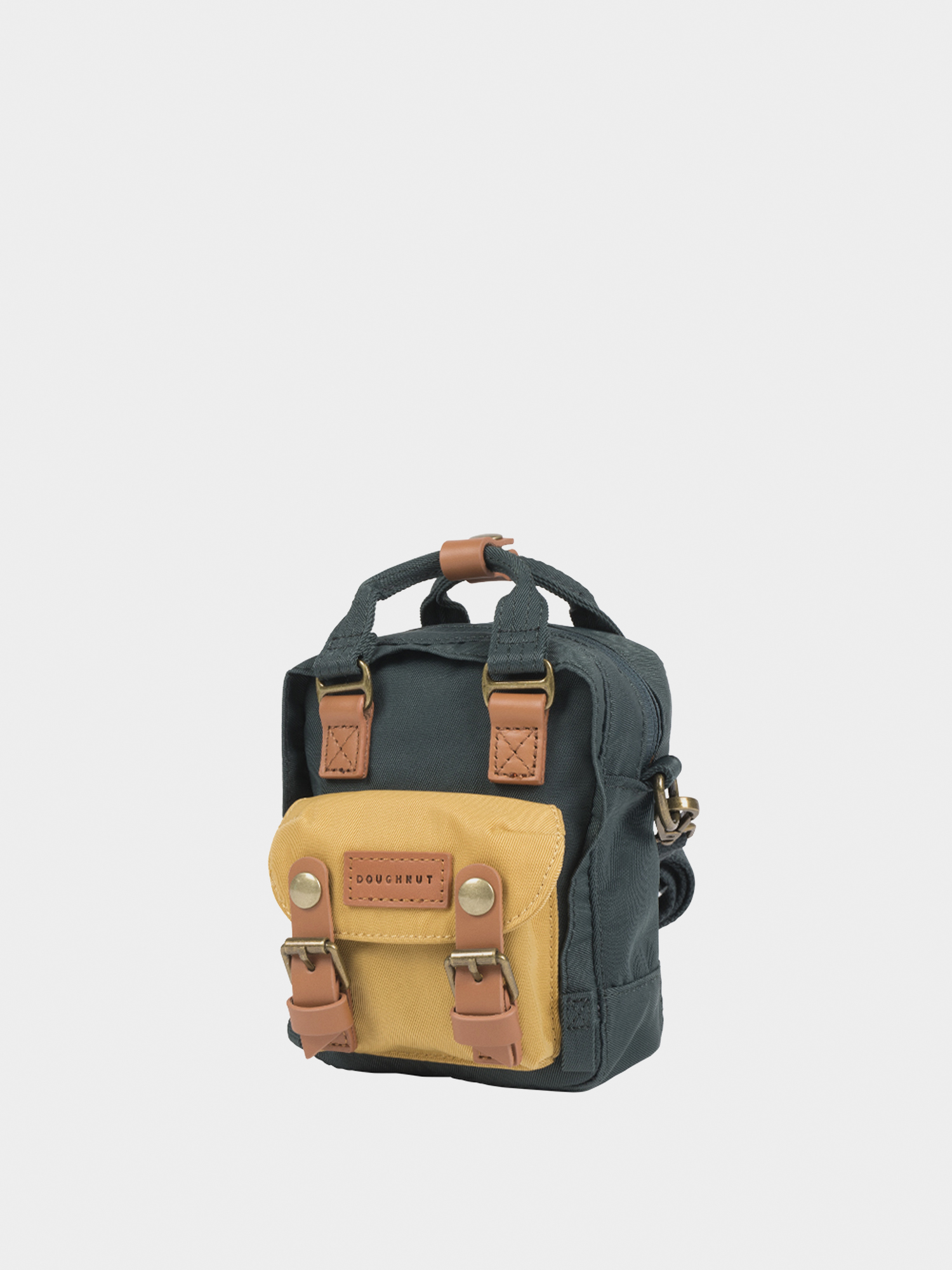 Saszetka Doughnut Macaroon Tiny (slate green x yellow)