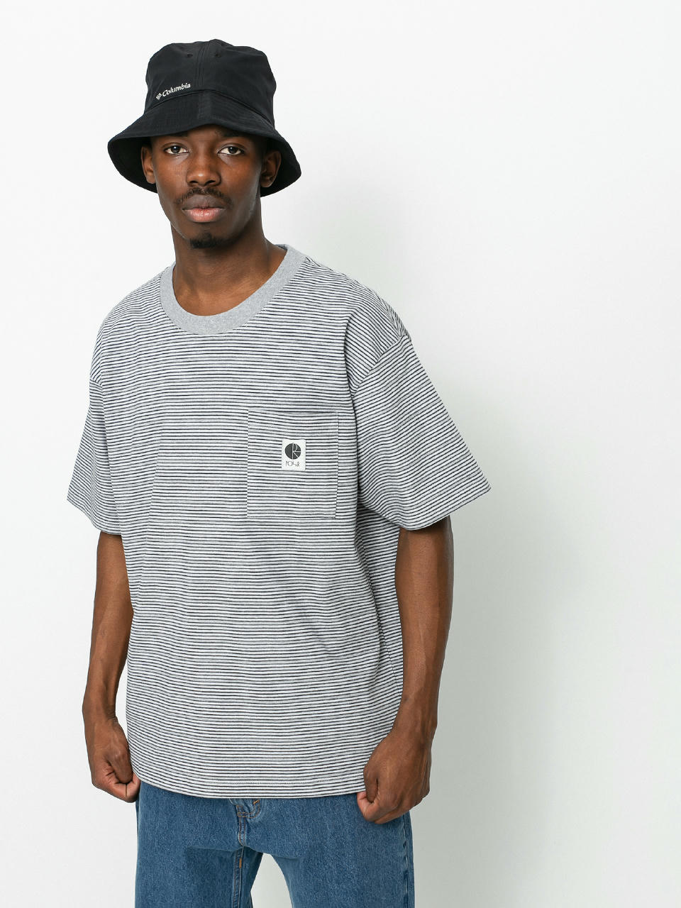 T-shirt Polar Skate Stripe Pocket (grey)