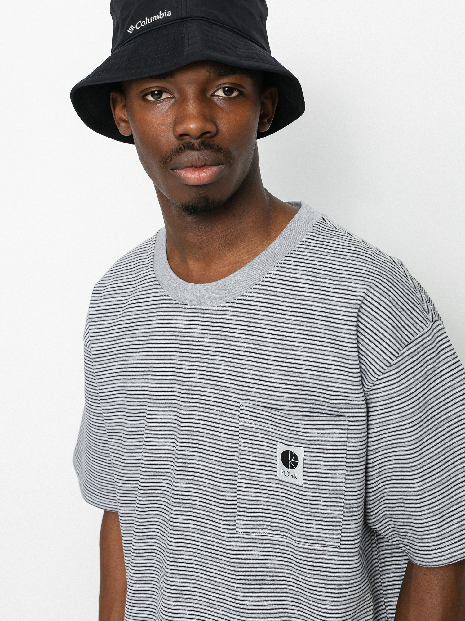 T-shirt Polar Skate Stripe Pocket (grey)