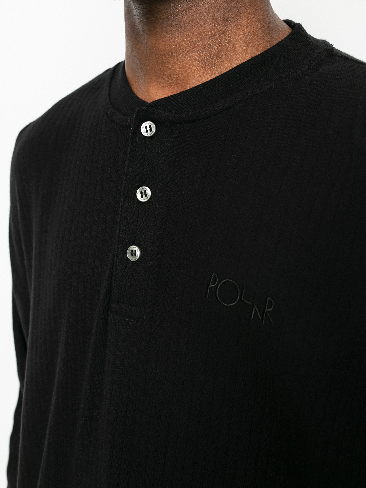 Longsleeve Polar Skate Rib Henley (black)