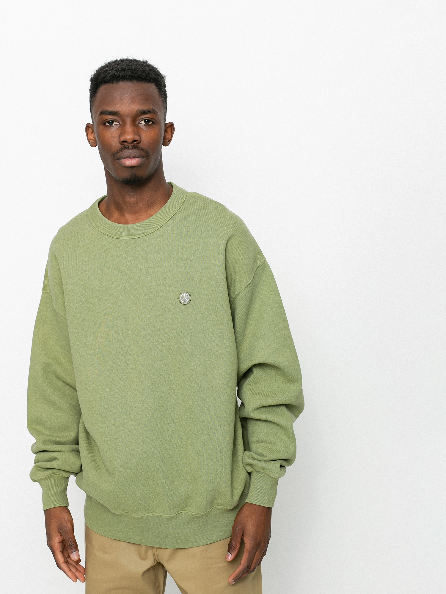 Bluza Polar Skate Patch Crewneck (heather green)