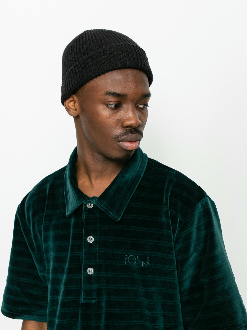 Polo Polar Skate Stripe Velour (dark green)