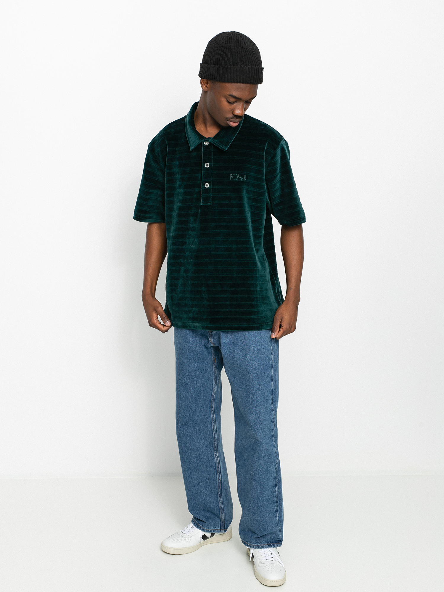 Polo Polar Skate Stripe Velour (dark green)