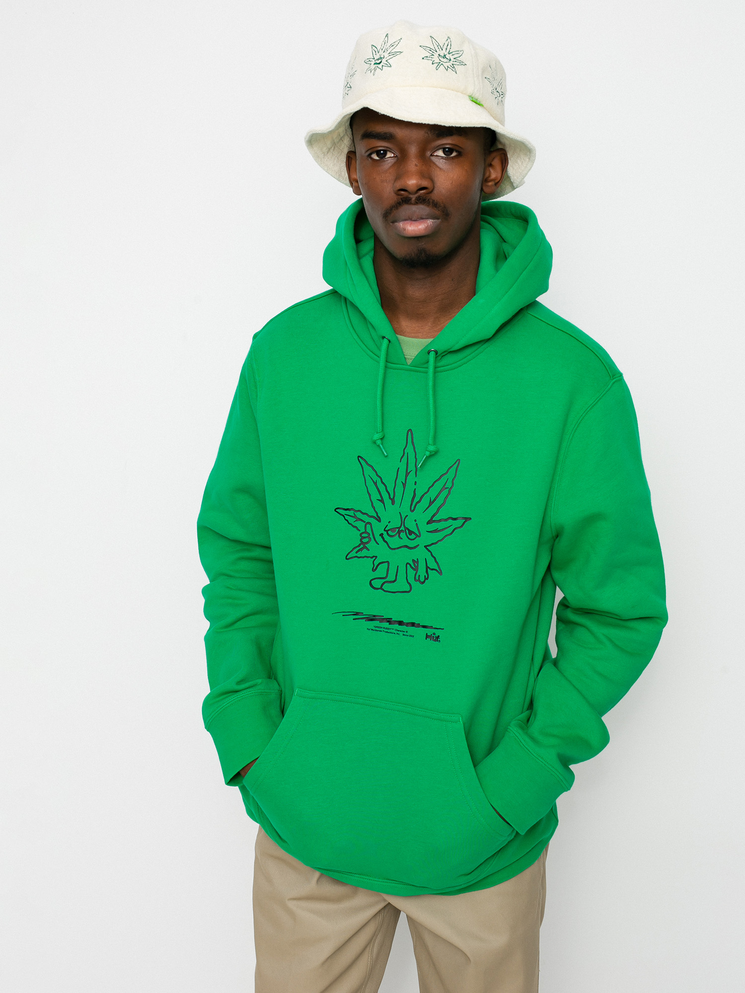 Bluza z kapturem HUF X 420 Easy Green HD (green)