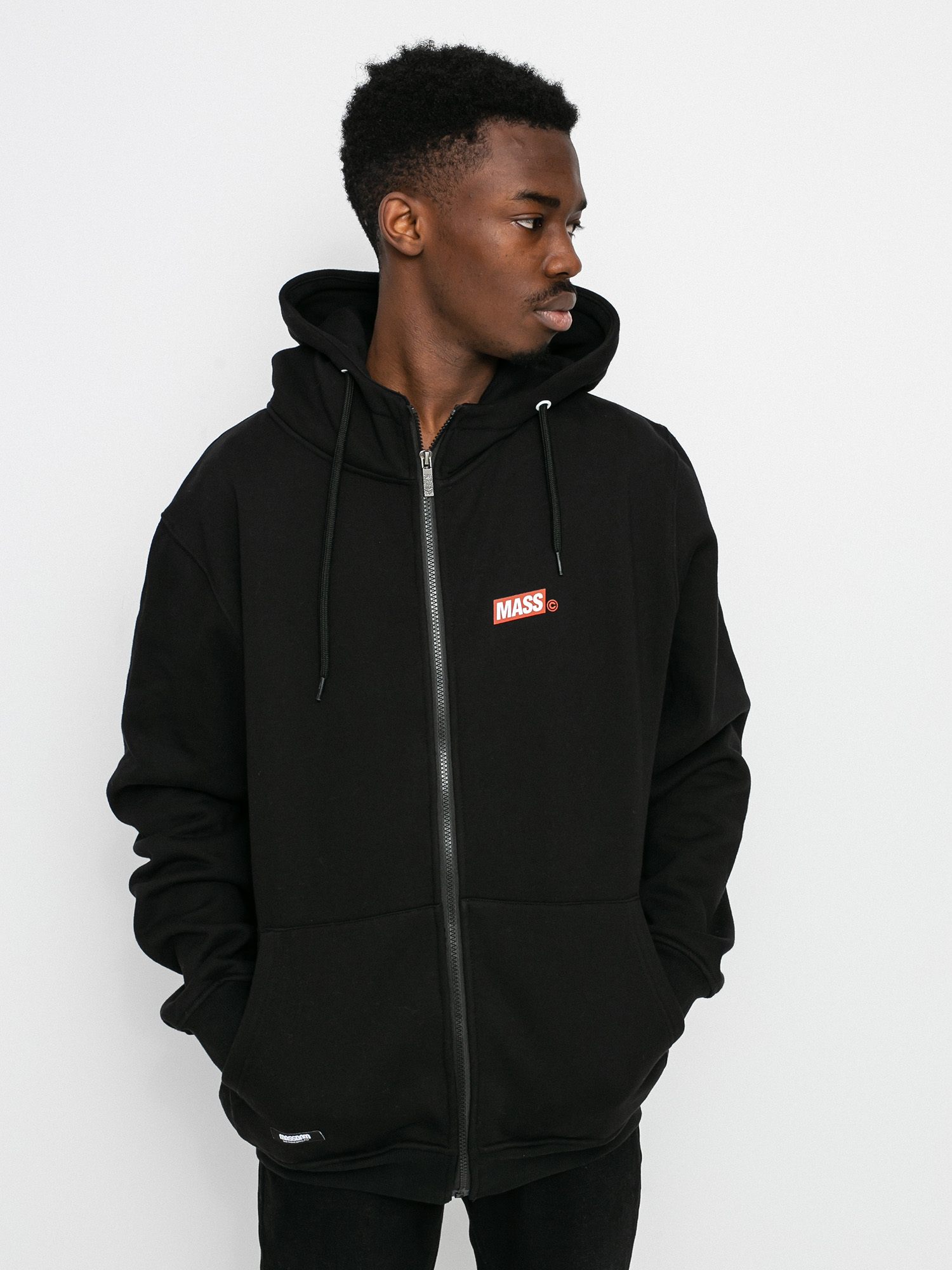 Bluza z kapturem MassDnm Box Zip ZHD (black)