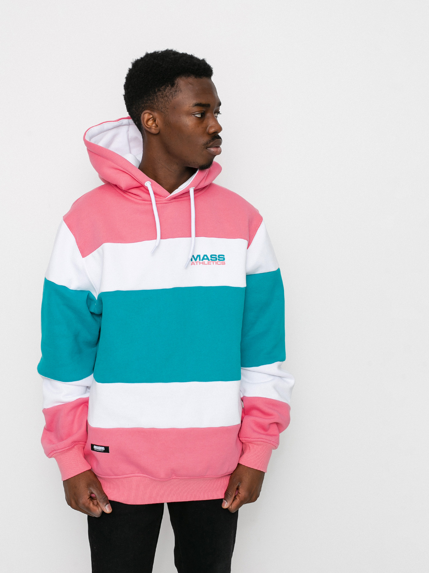 Bluza z kapturem MassDnm Layer HD (light pink/turquoise)