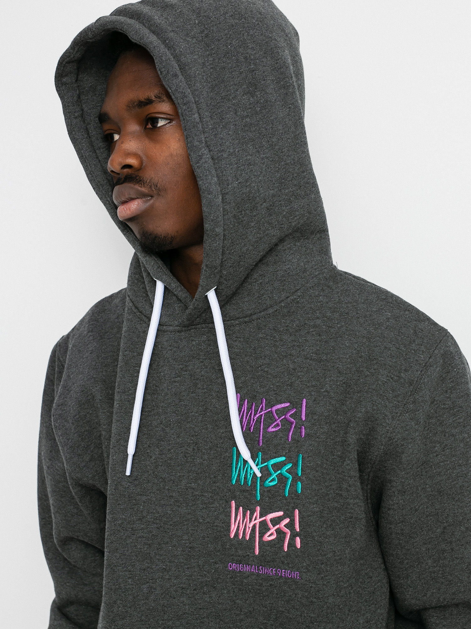Bluza z kapturem MassDnm Multisign HD (dark heather grey)
