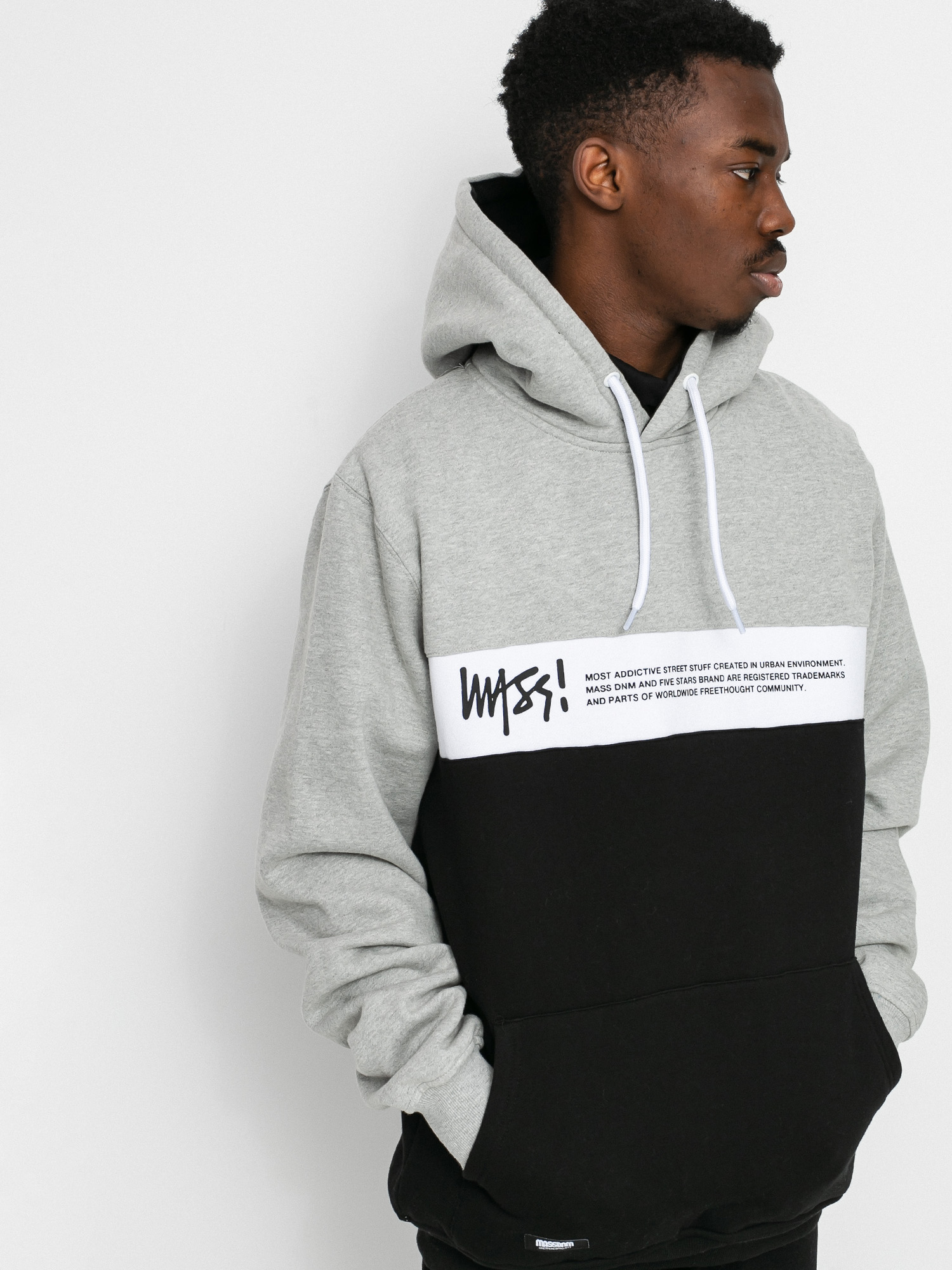 Bluza z kapturem MassDnm Special HD (light heather grey/black)