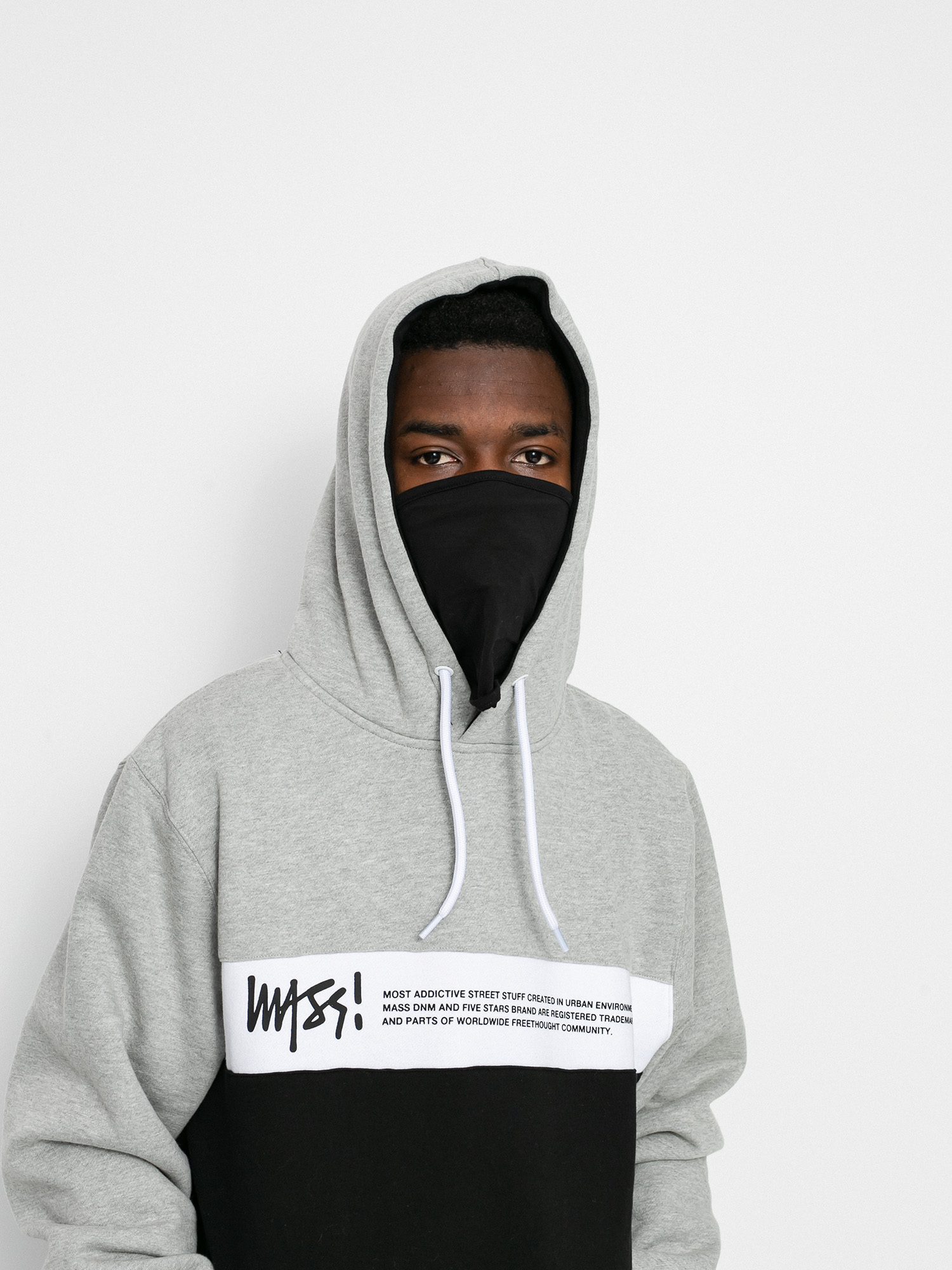 Bluza z kapturem MassDnm Special HD (light heather grey/black)
