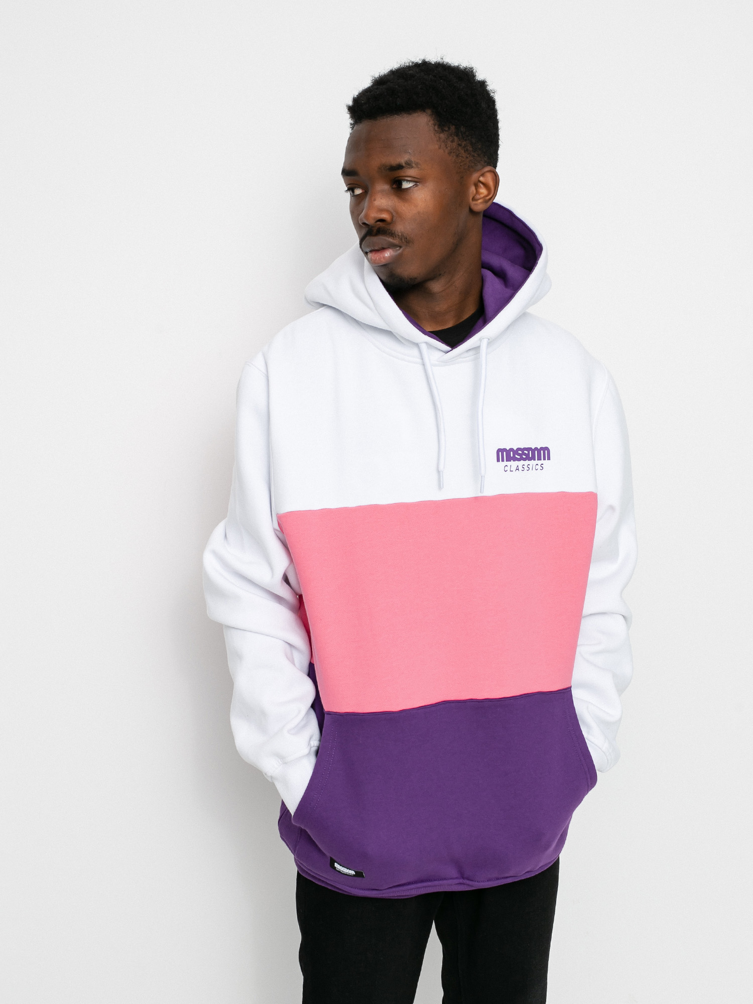 Bluza z kapturem MassDnm Zone HD (white/light pink/purple)