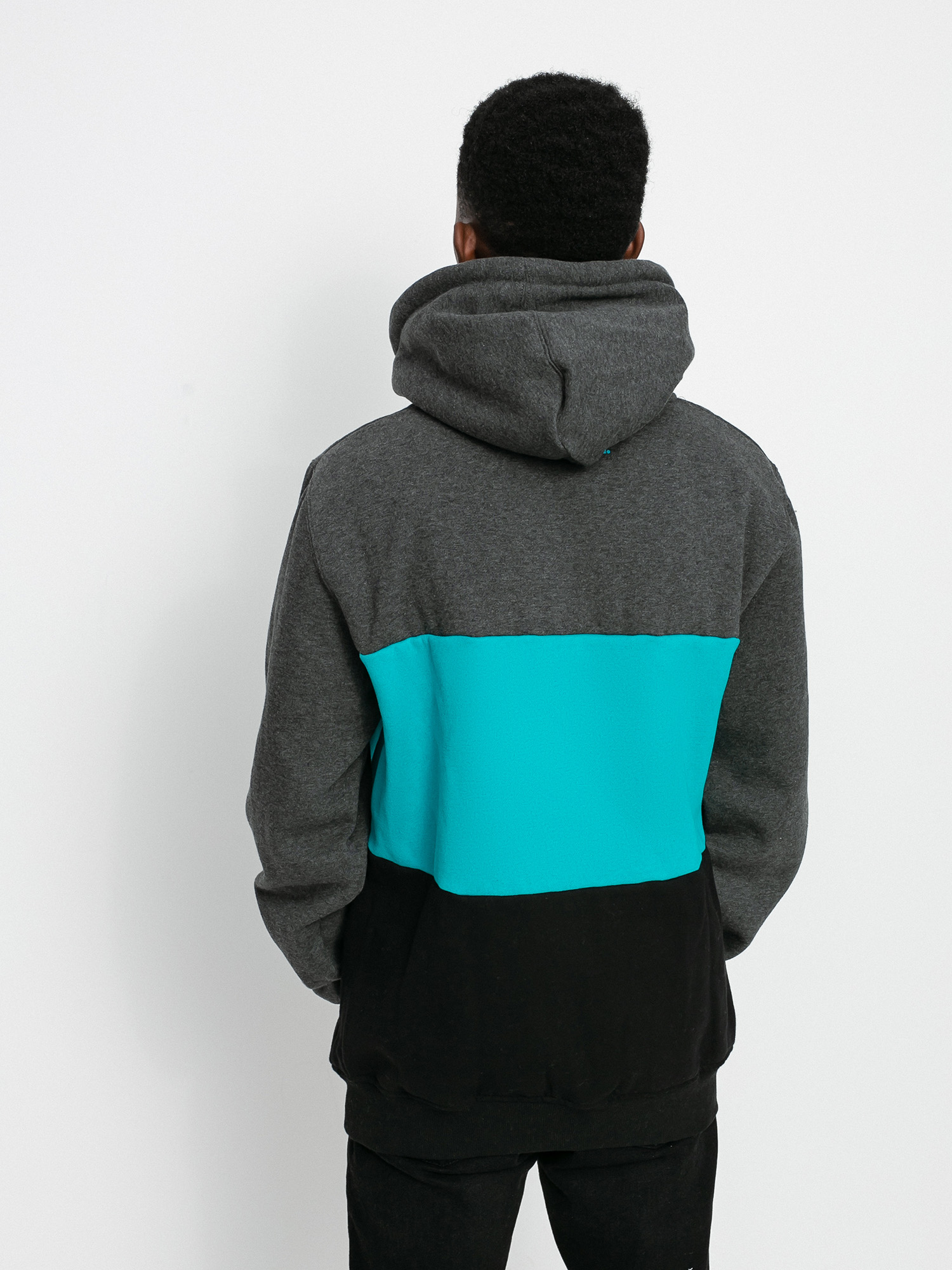Bluza z kapturem MassDnm Zone HD (dark heather/turquoise/black)