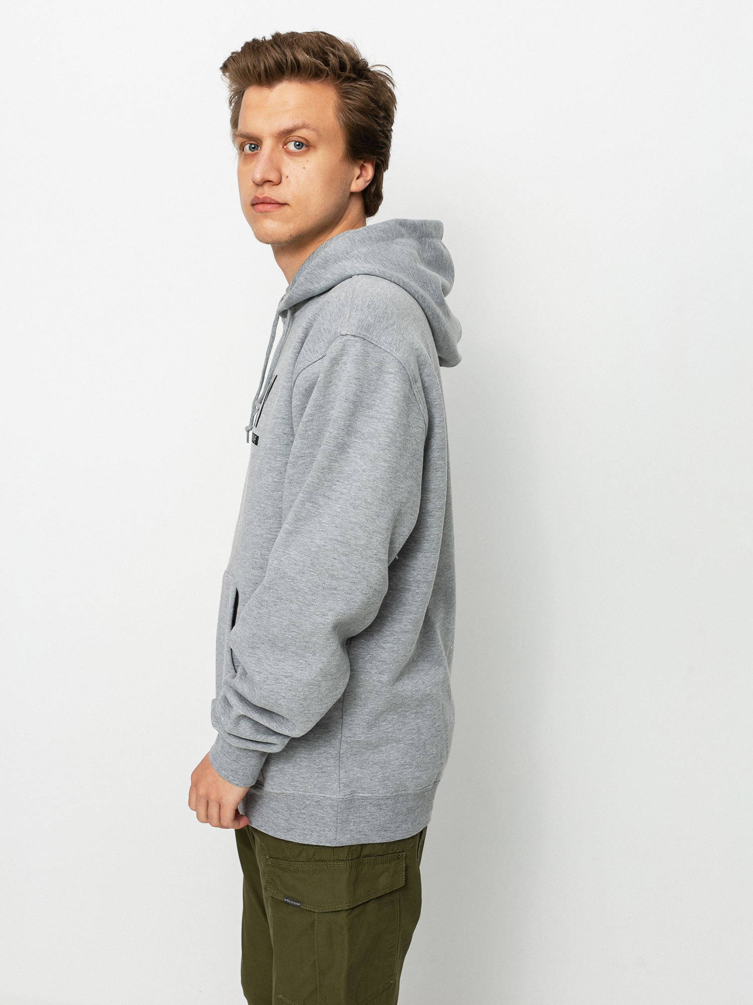 Bluza z kapturem Grizzly Griptape OG Stamp HD (heather grey/black)