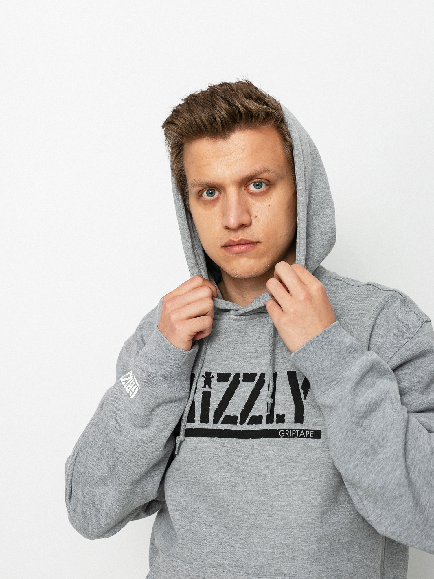 Bluza z kapturem Grizzly Griptape OG Stamp HD (heather grey/black)