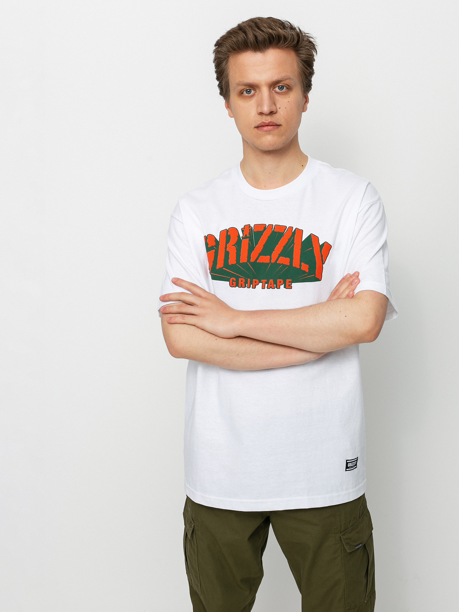 T-shirt Grizzly Griptape Universidad (white)