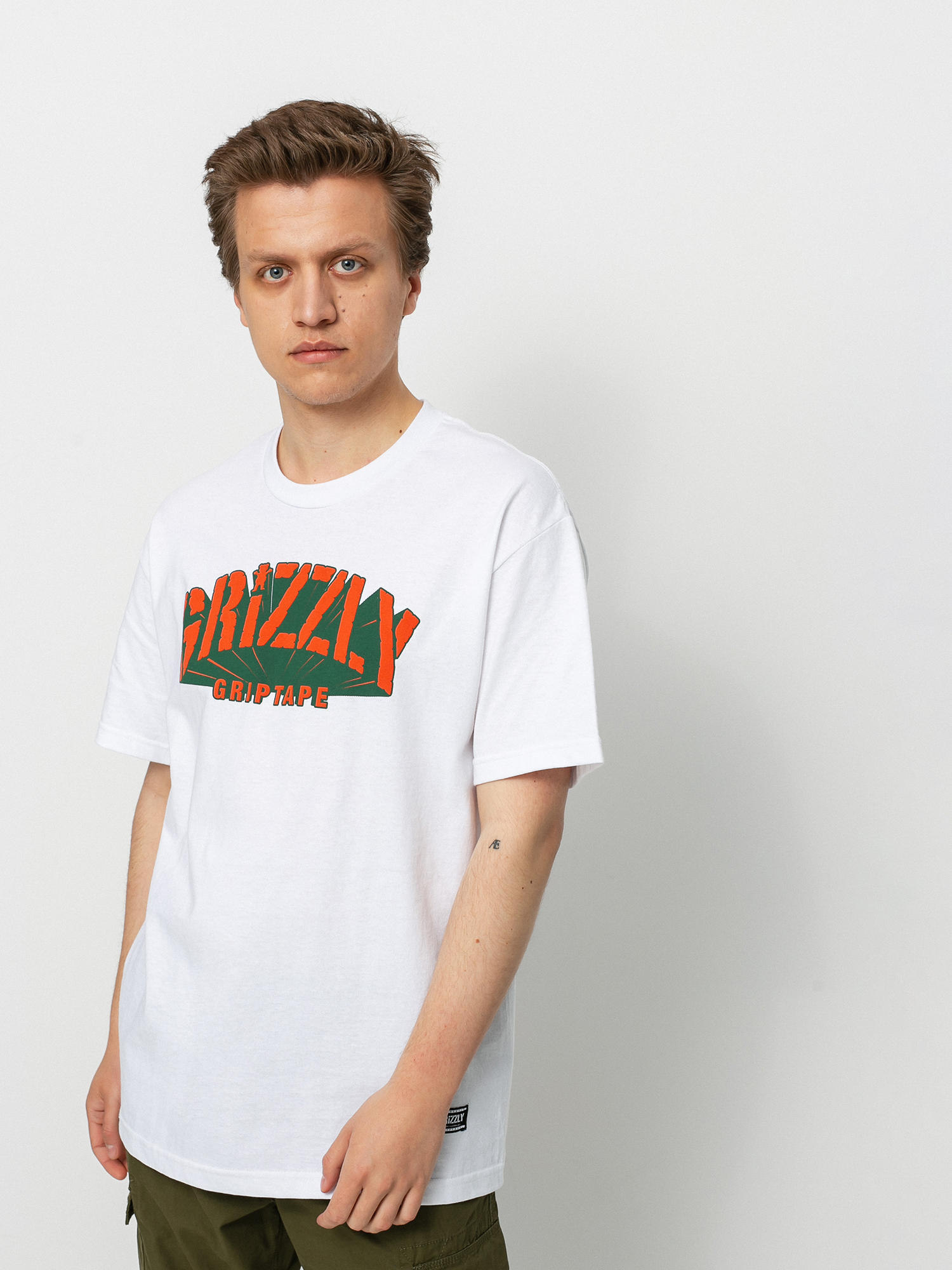 T-shirt Grizzly Griptape Universidad (white)