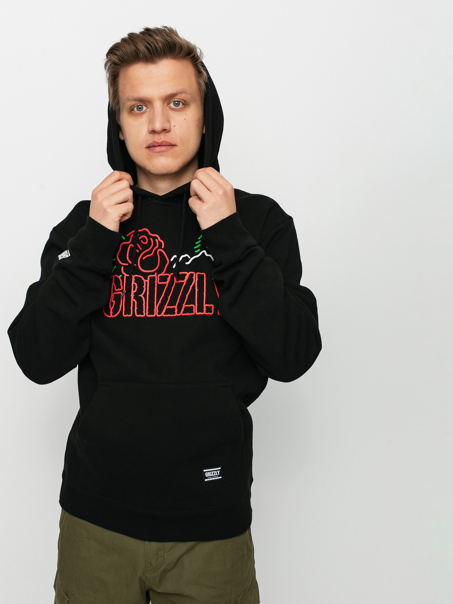 Bluza z kapturem Grizzly Griptape Rosebud HD (black)