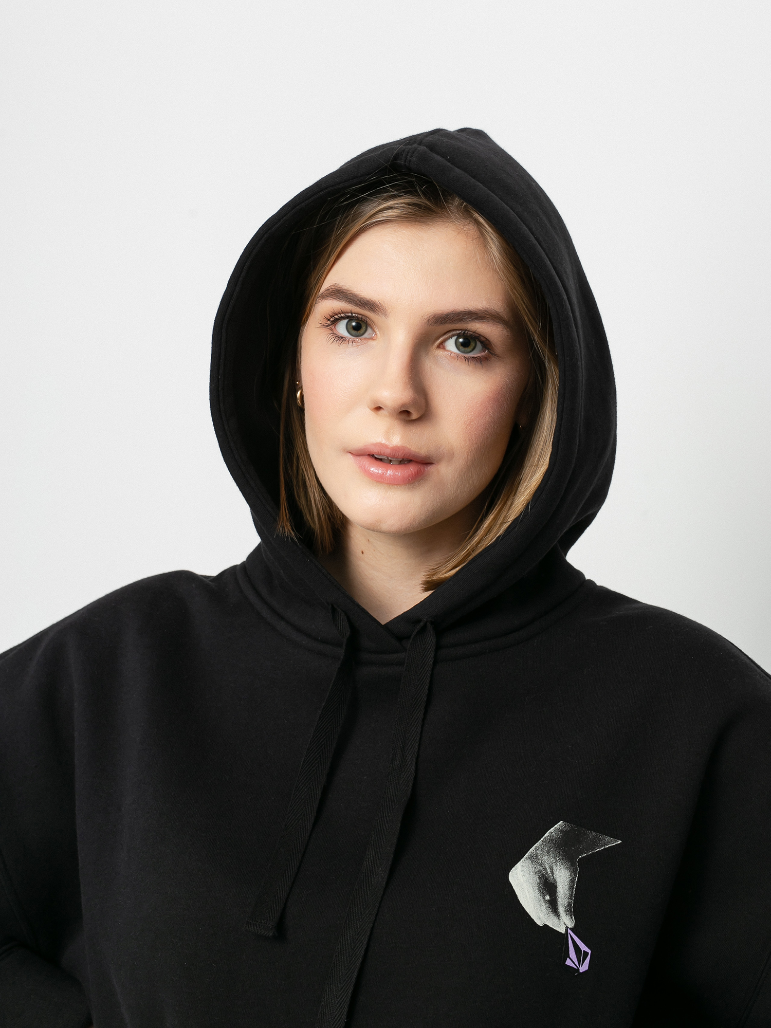 Bluza z kapturem Volcom Voltrip HD Wmn (black)