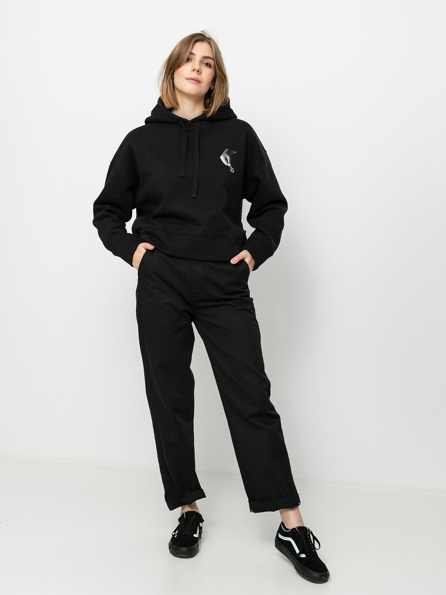 Bluza z kapturem Volcom Voltrip HD Wmn (black)