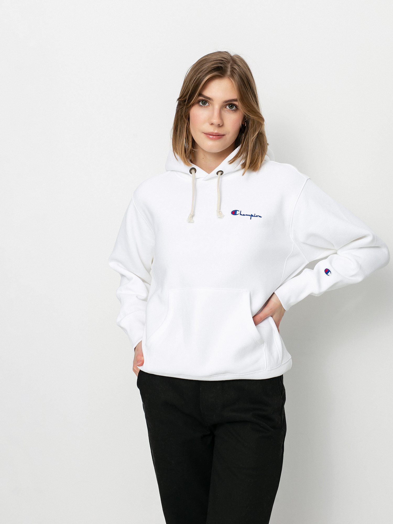Bluza z kapturem Champion Sweatshirt HD 113150 Wmn (wht)