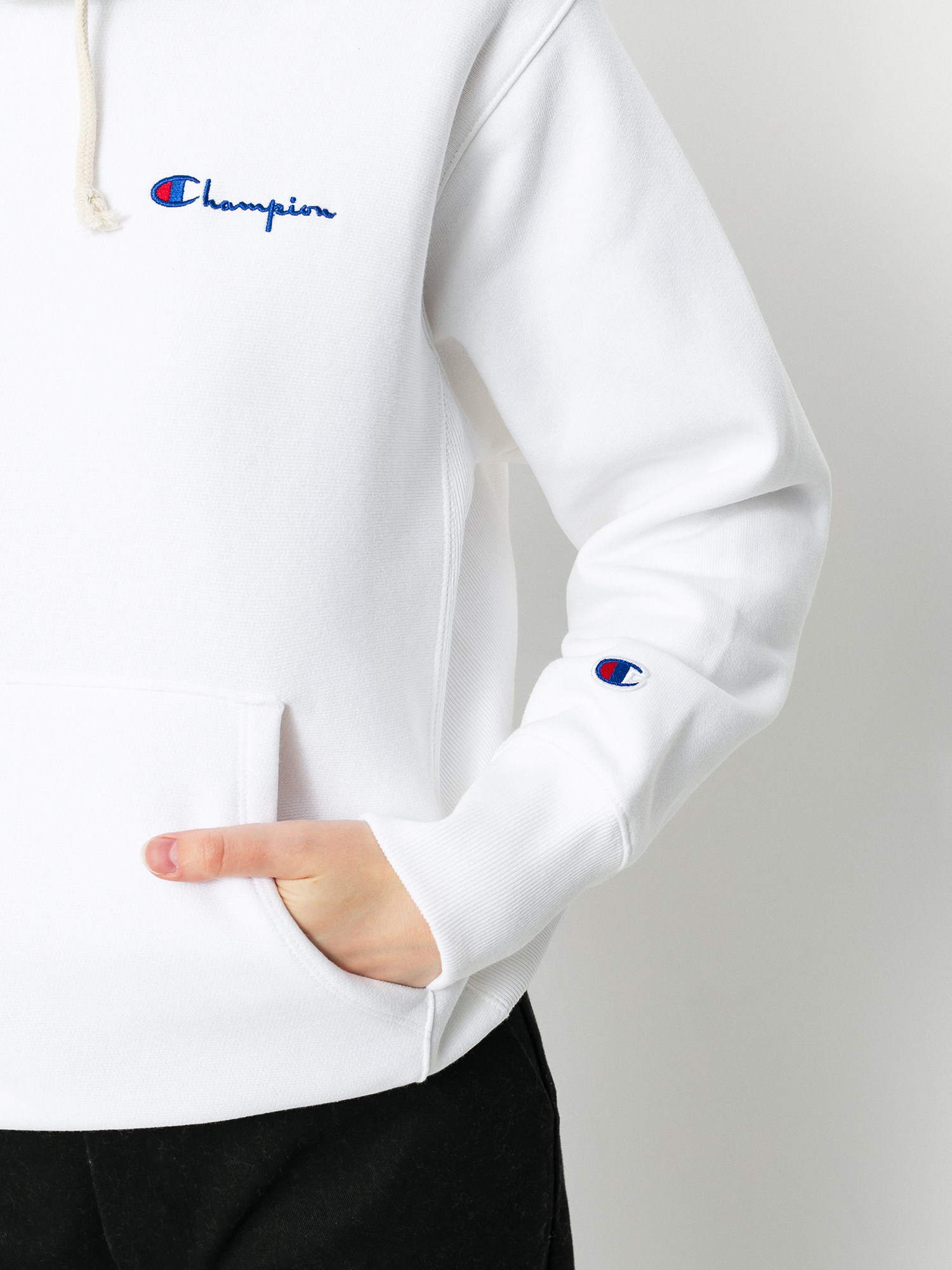 Bluza z kapturem Champion Sweatshirt HD 113150 Wmn (wht)