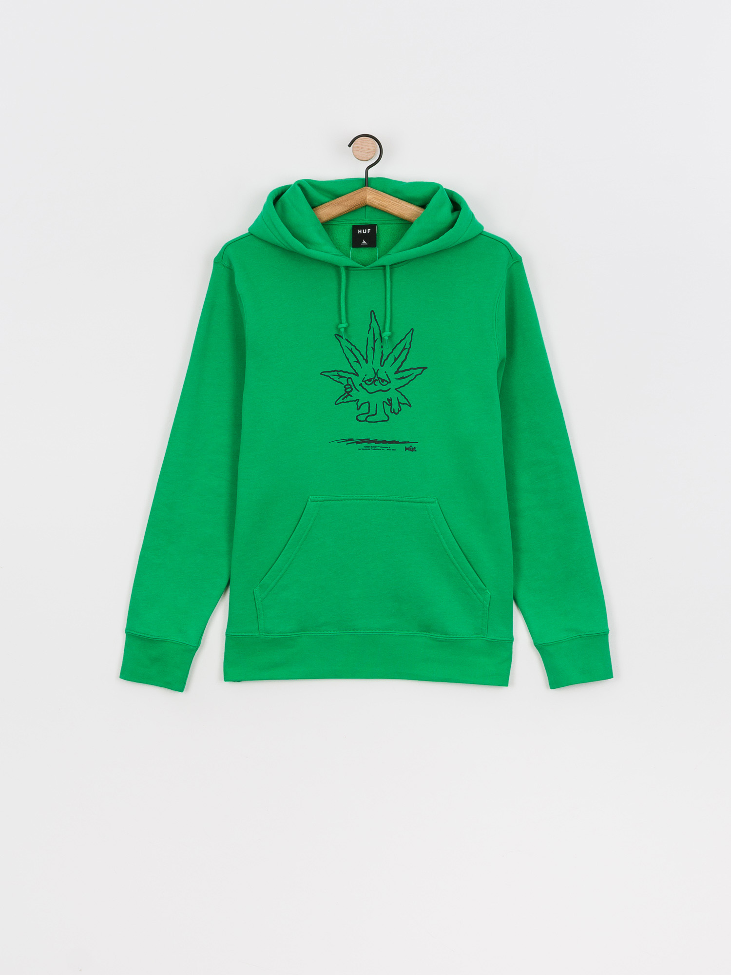 Bluza z kapturem HUF X 420 Easy Green HD (green)