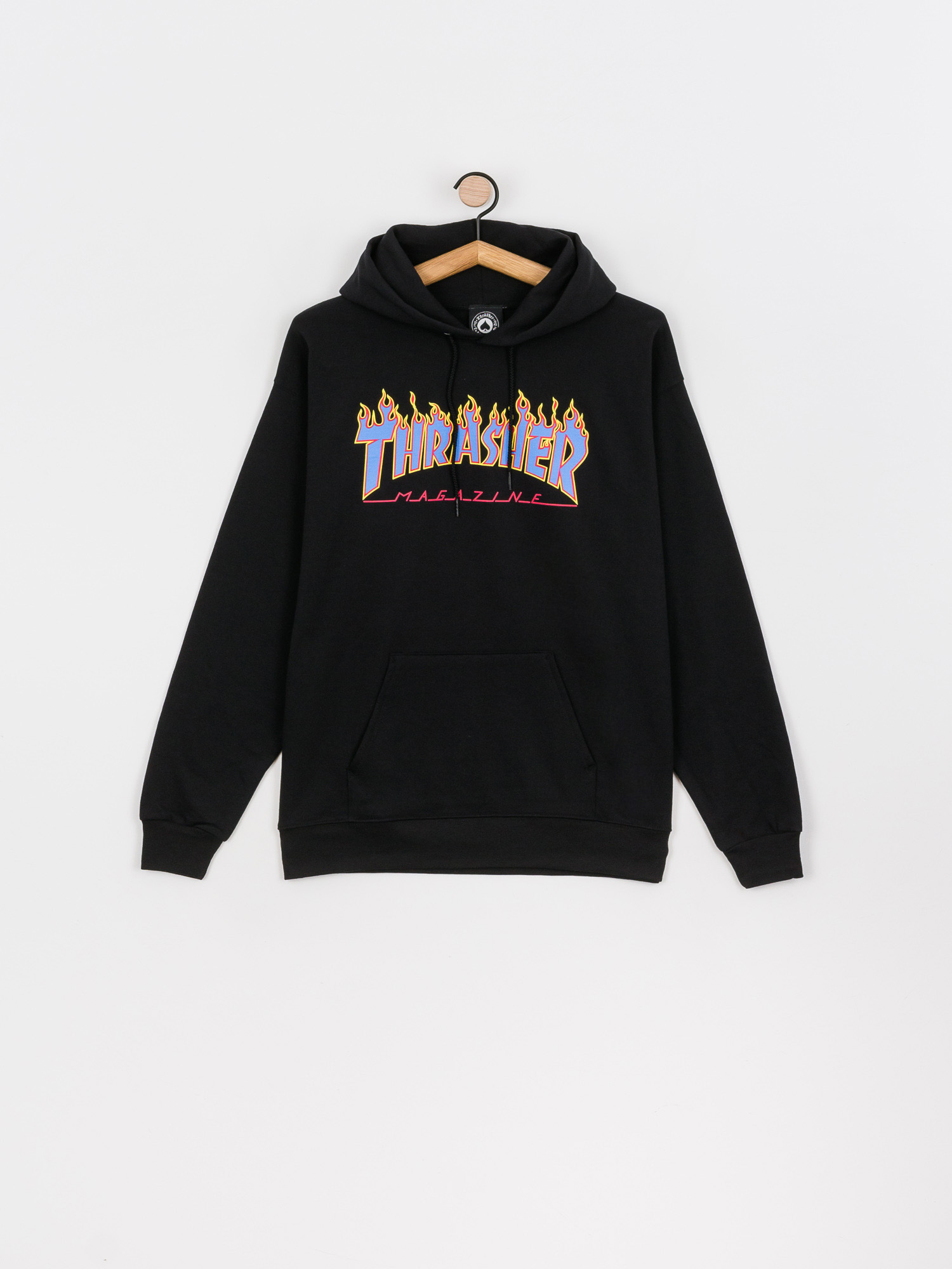 Bluza z kapturem Thrasher Flame HD (black/blue)