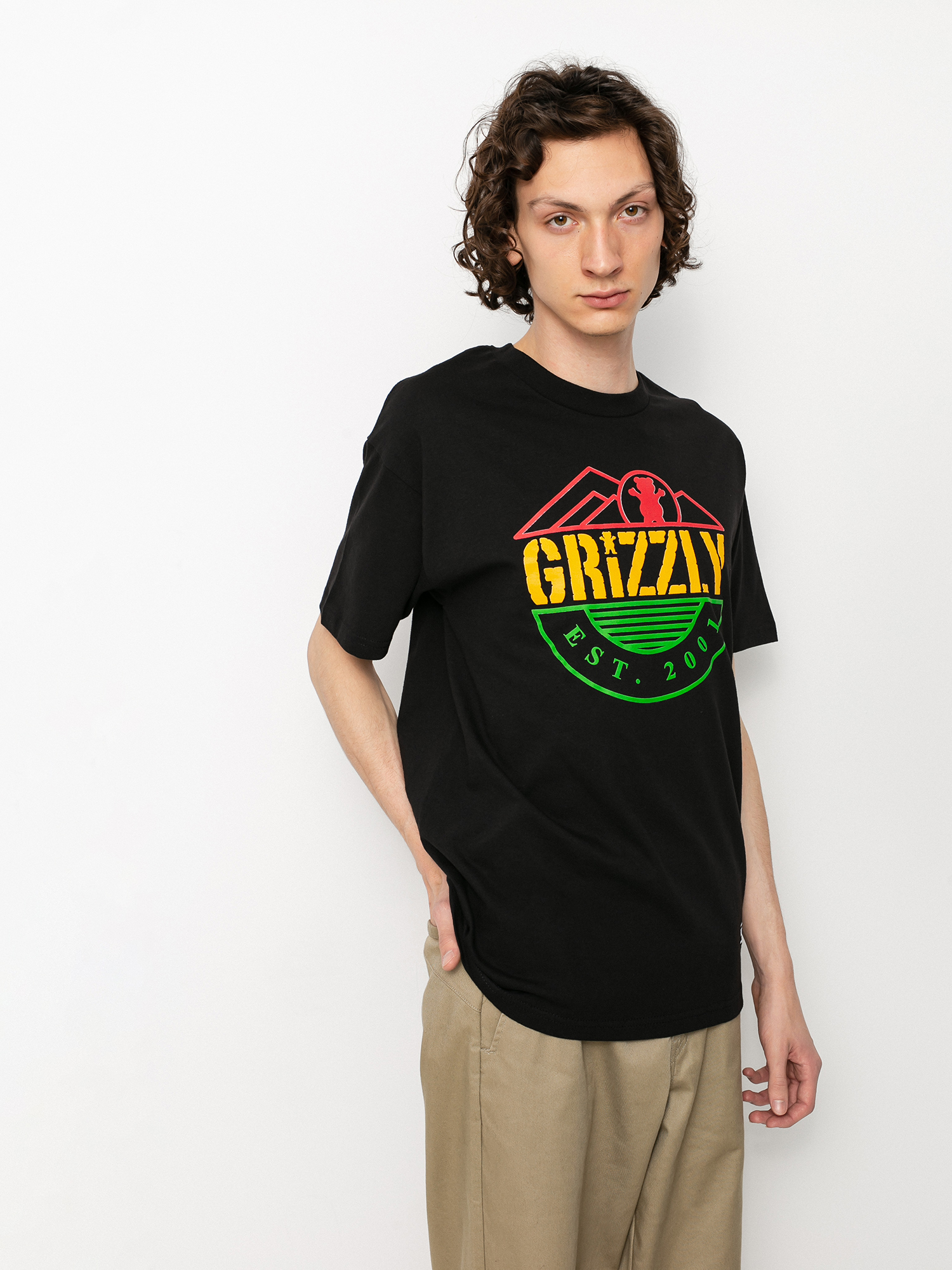 T-shirt Grizzly Griptape Higher Standard (black)