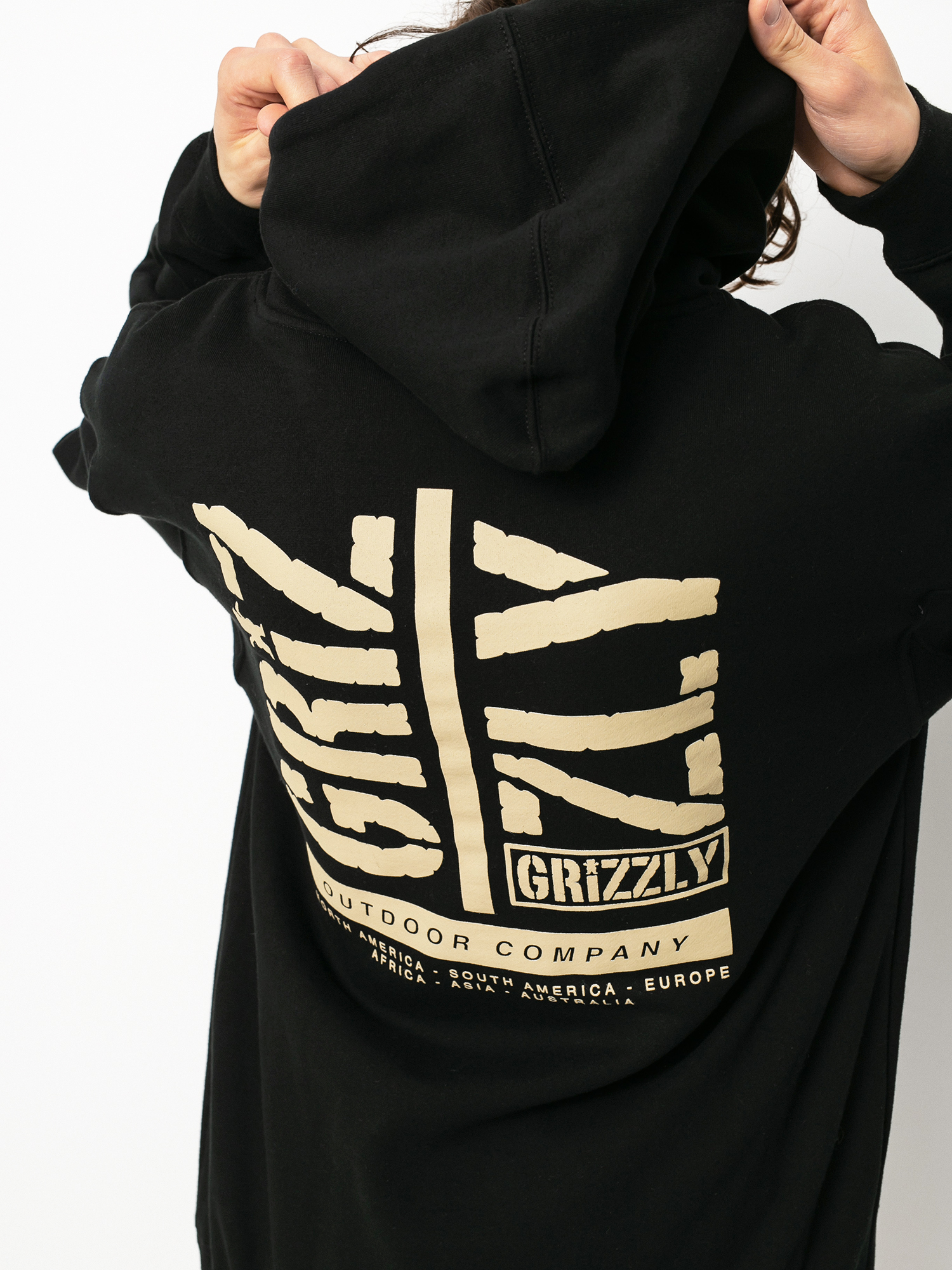 Bluza z kapturem Grizzly Griptape Family Ties HD (black)
