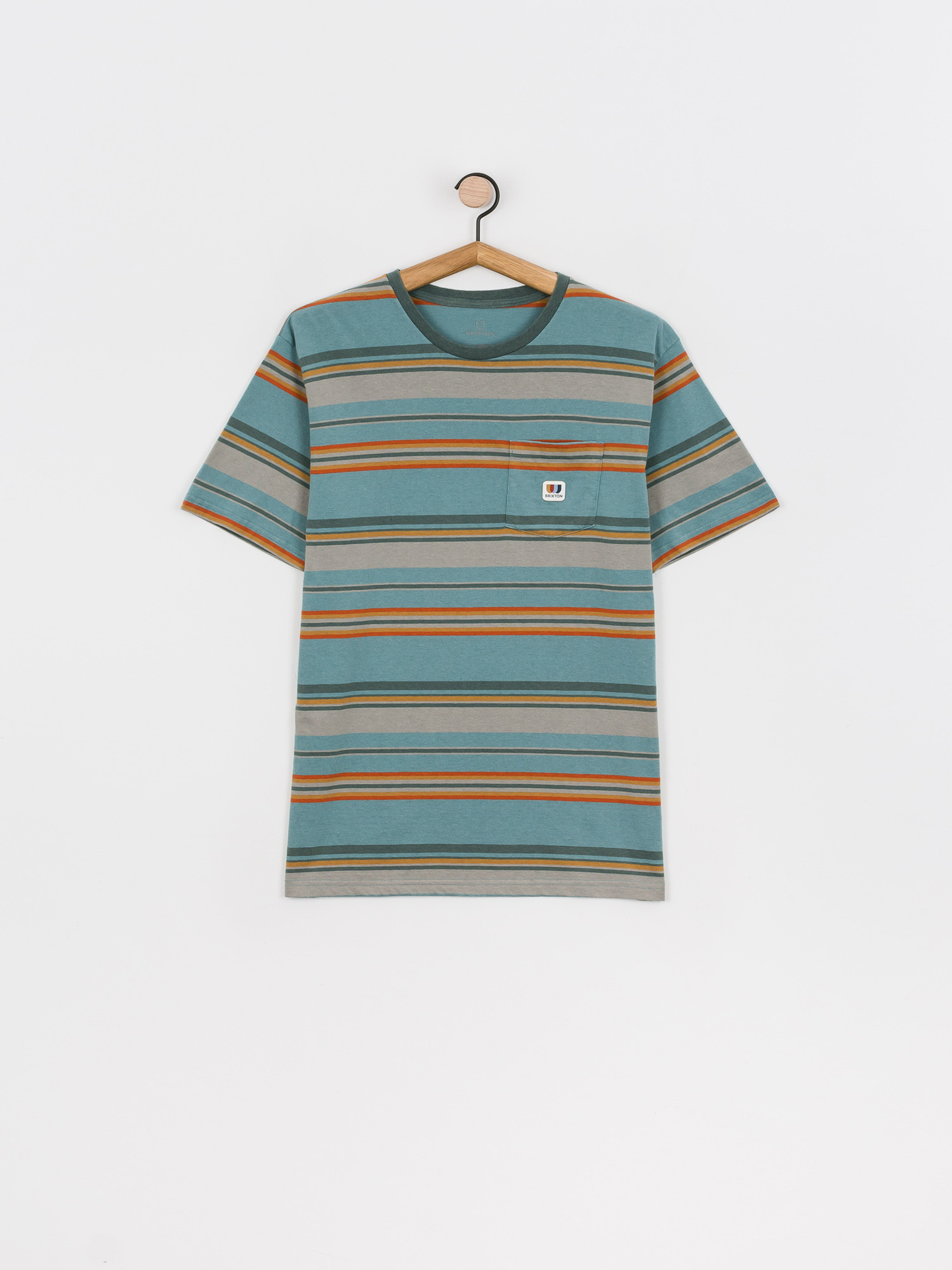 T-shirt Brixton Hilt Alton Pkt Knit (aqua cloud wash)