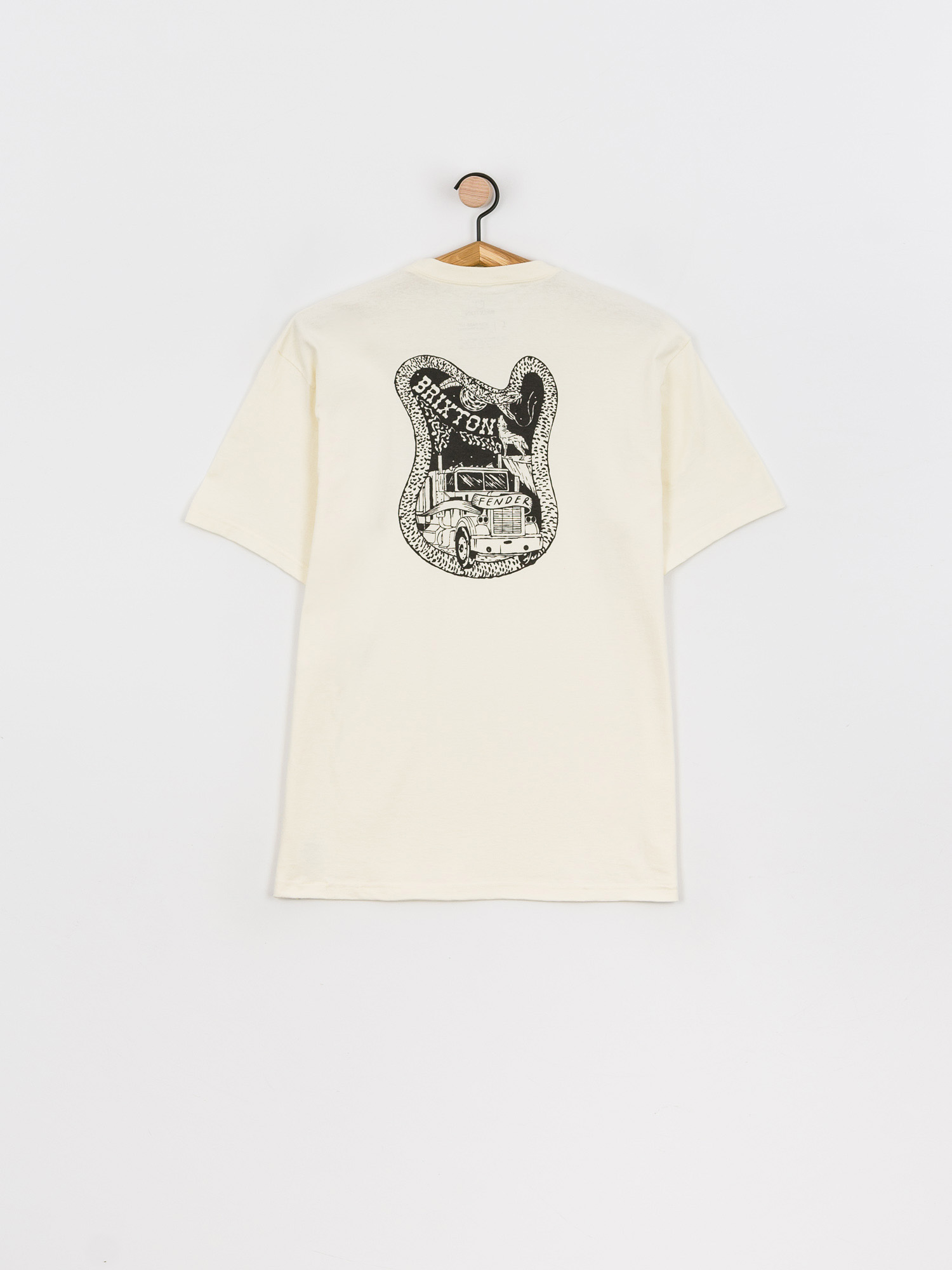 T-shirt Brixton Fender Highway (off white)
