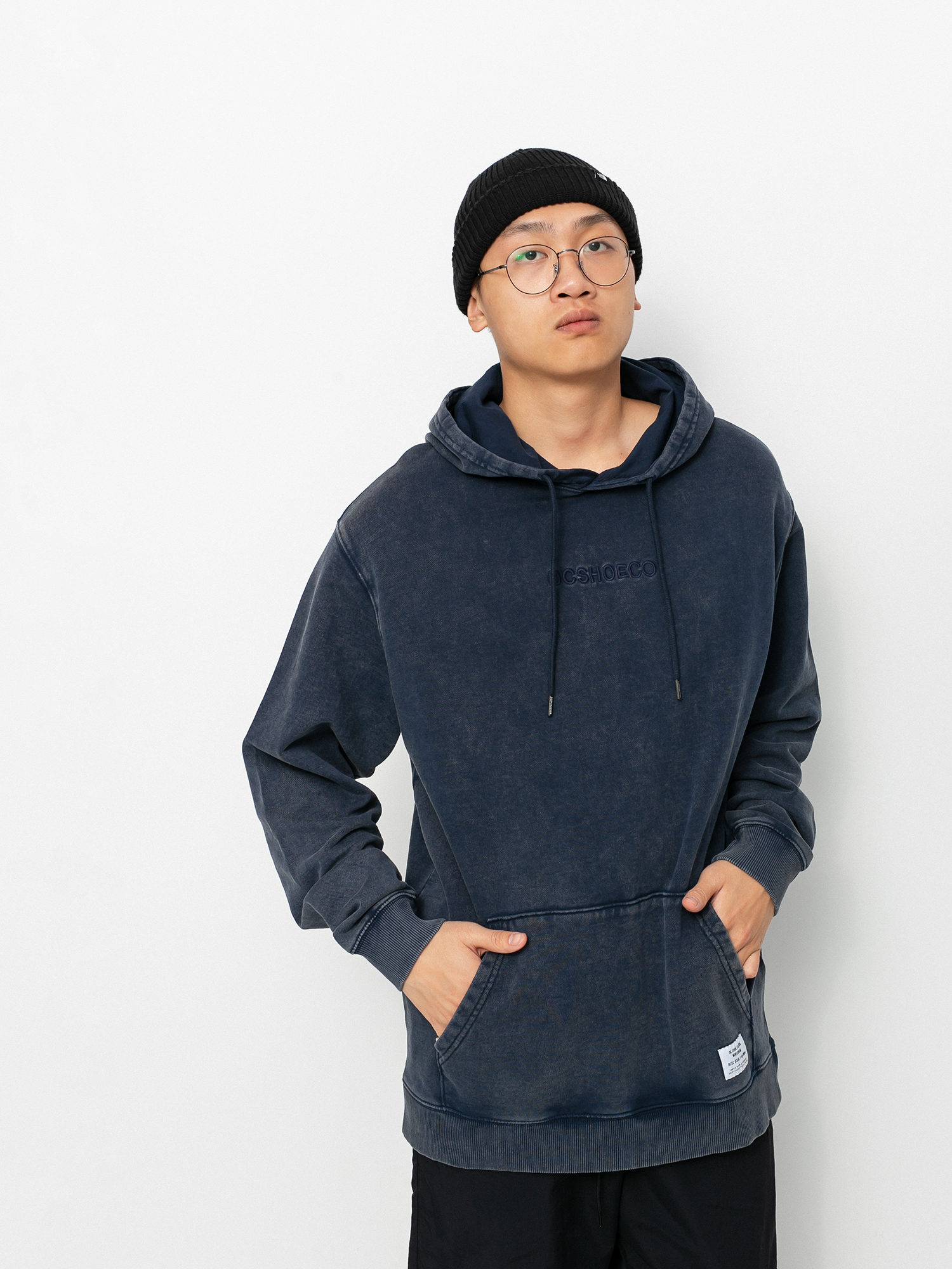 Bluza z kapturem DC Random Pigment Dye HD (navy blazer)