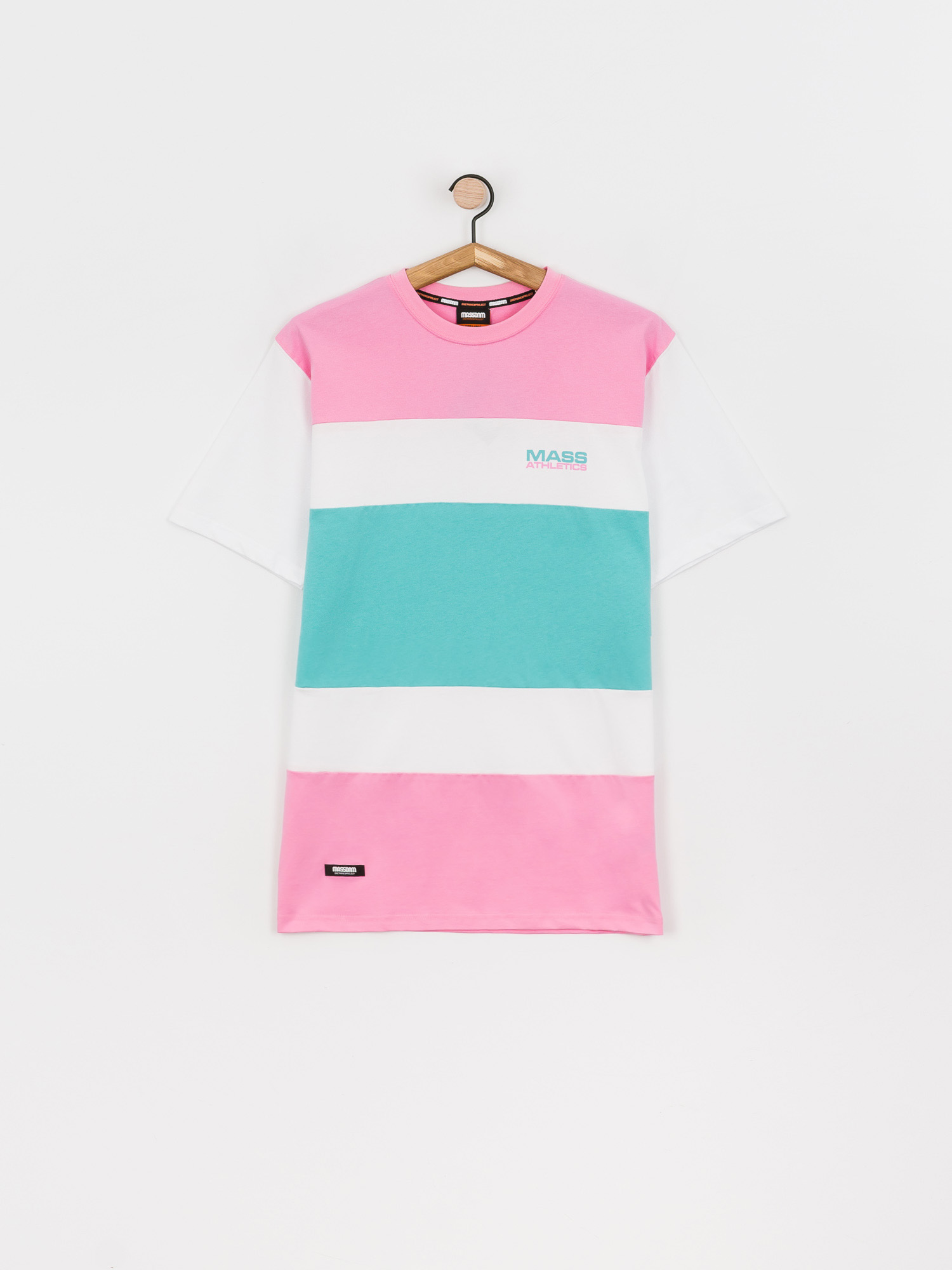 T-shirt MassDnm Layer (lt pink/turquoise)