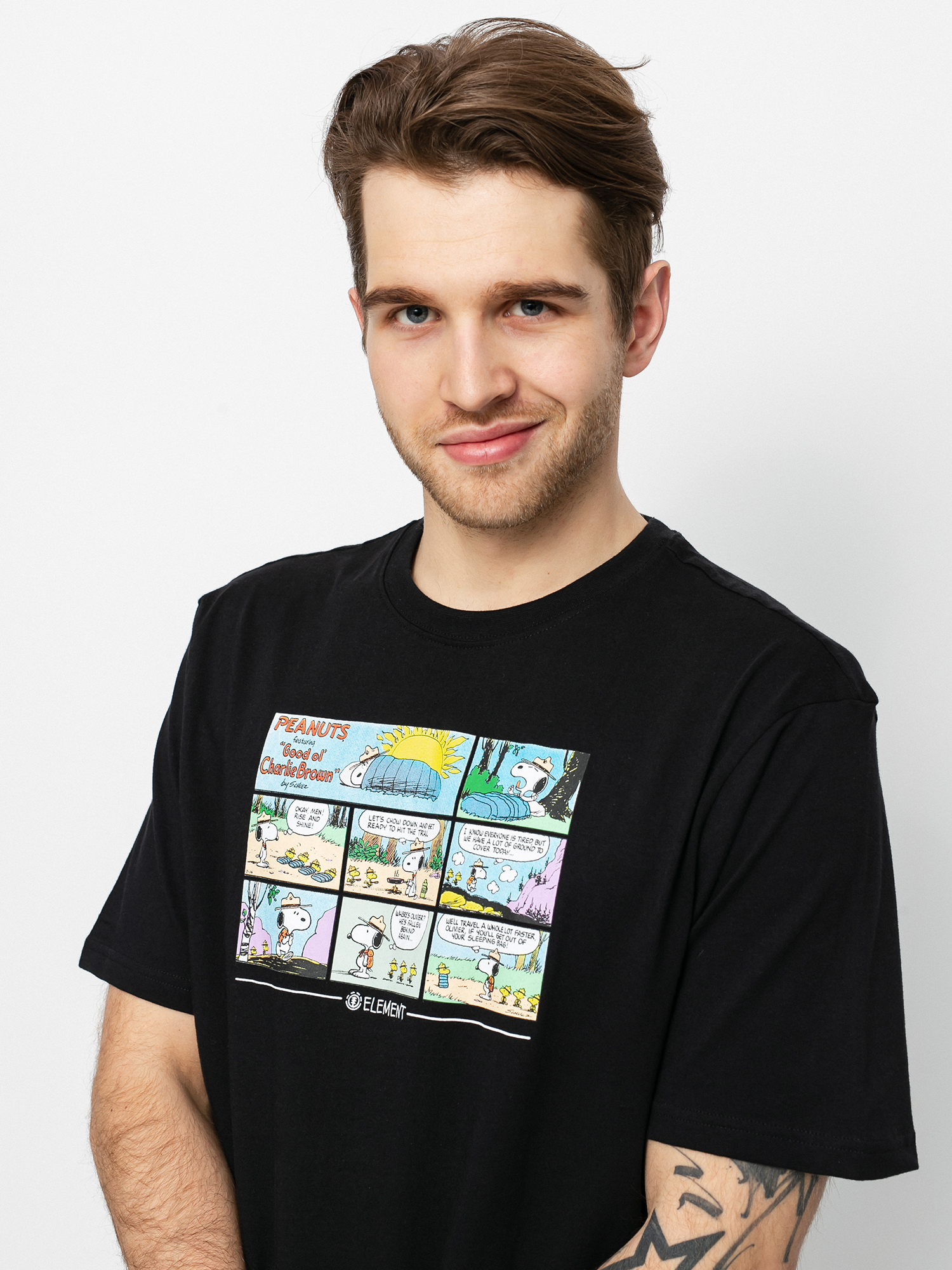 T-shirt Element Peanuts Camper (flint black)