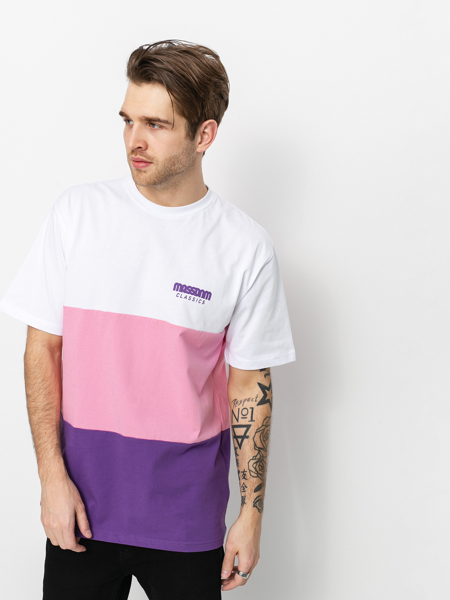 T-shirt MassDnm Zone (white/lt pink/purple)