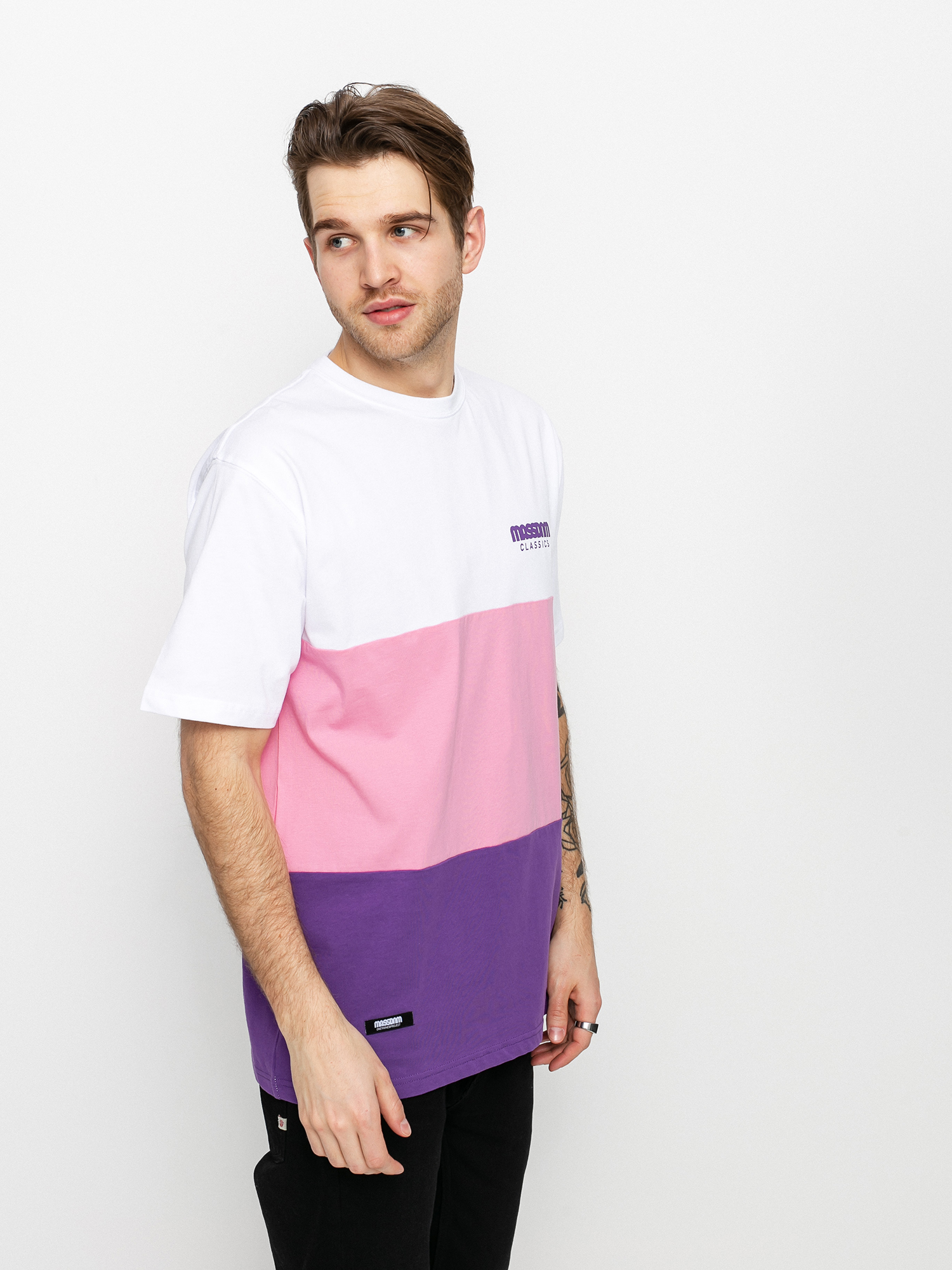 T-shirt MassDnm Zone (white/lt pink/purple)