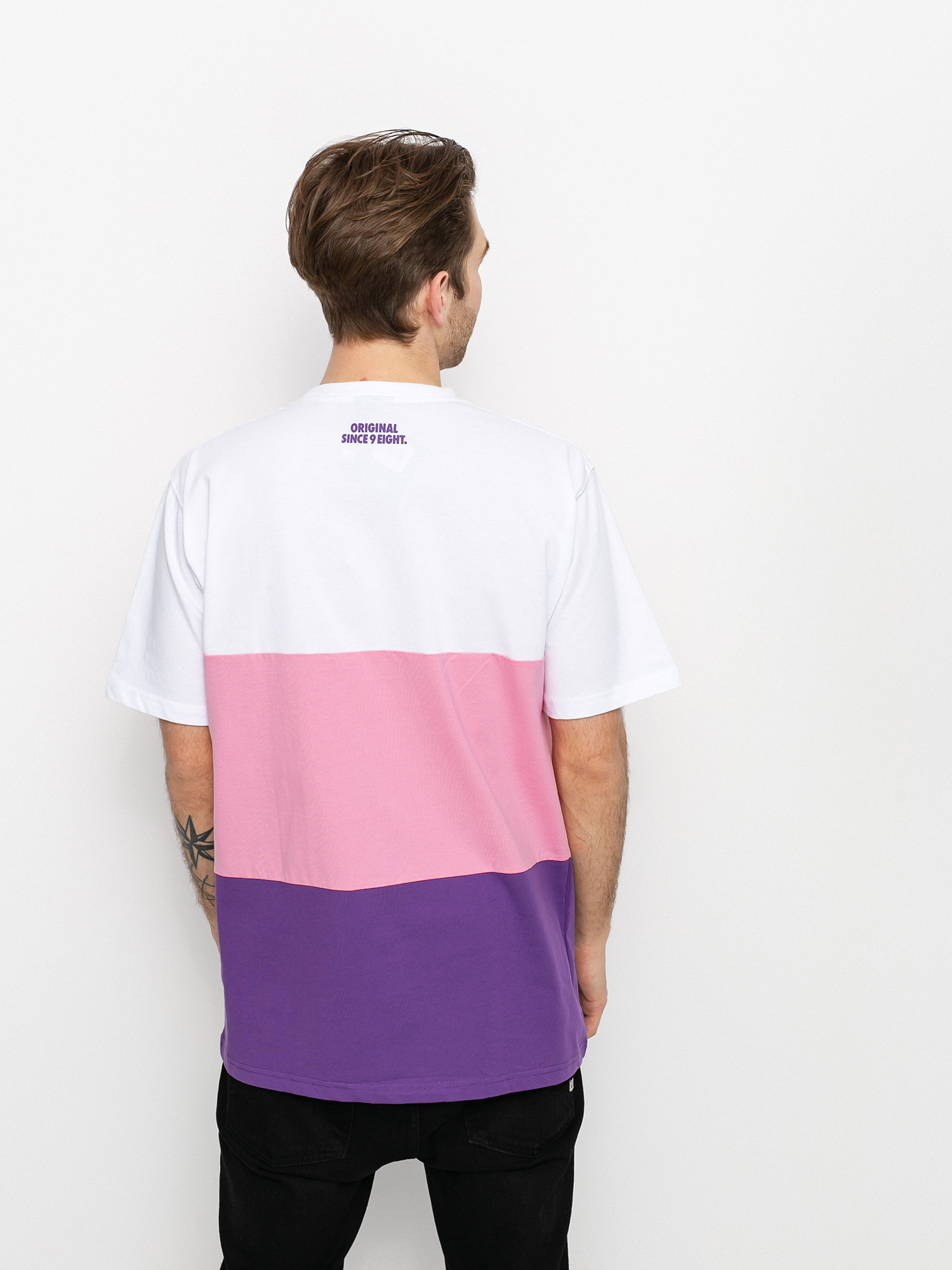 T-shirt MassDnm Zone (white/lt pink/purple)