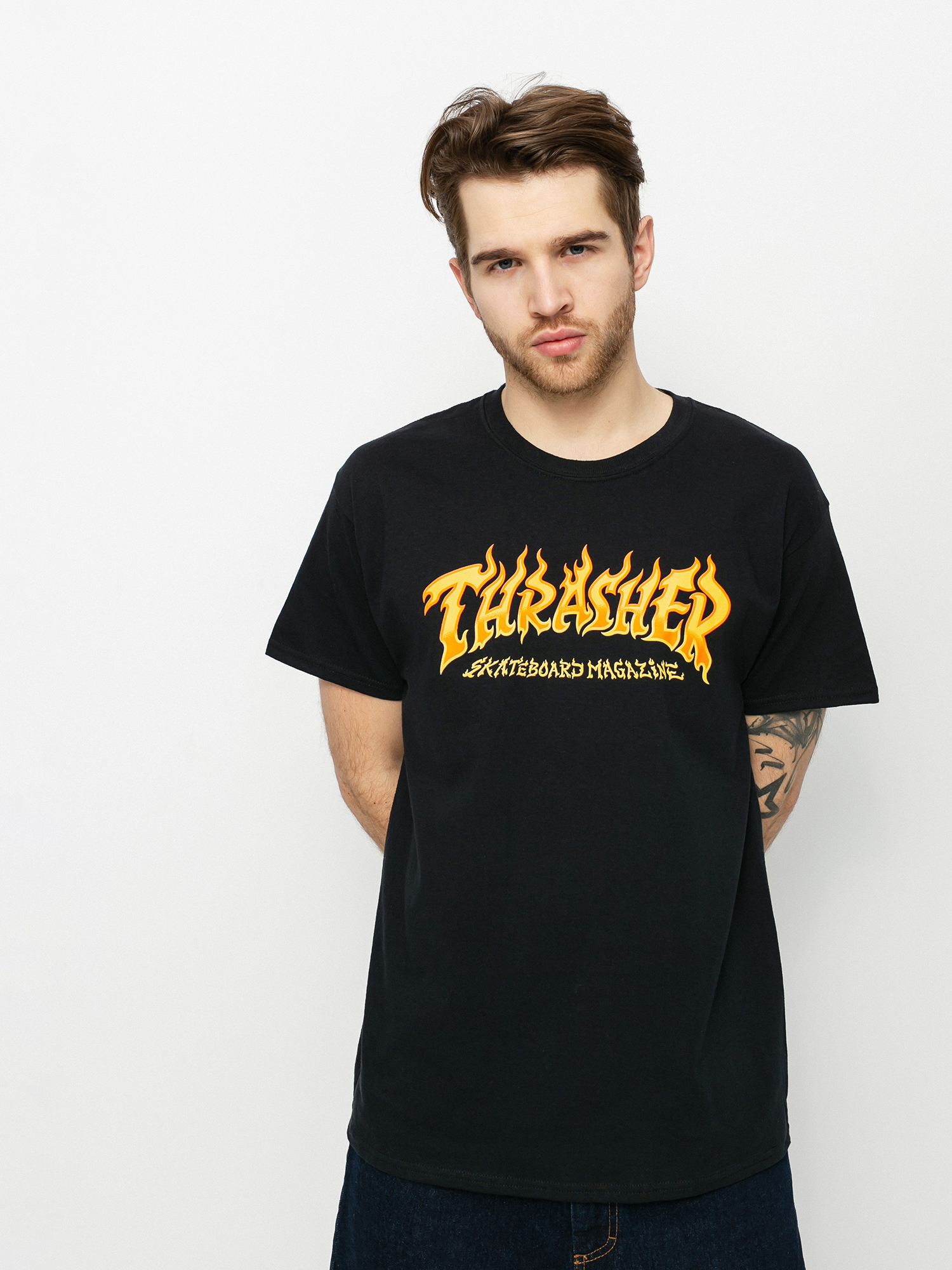 T-shirt Thrasher Fire Logo (black)