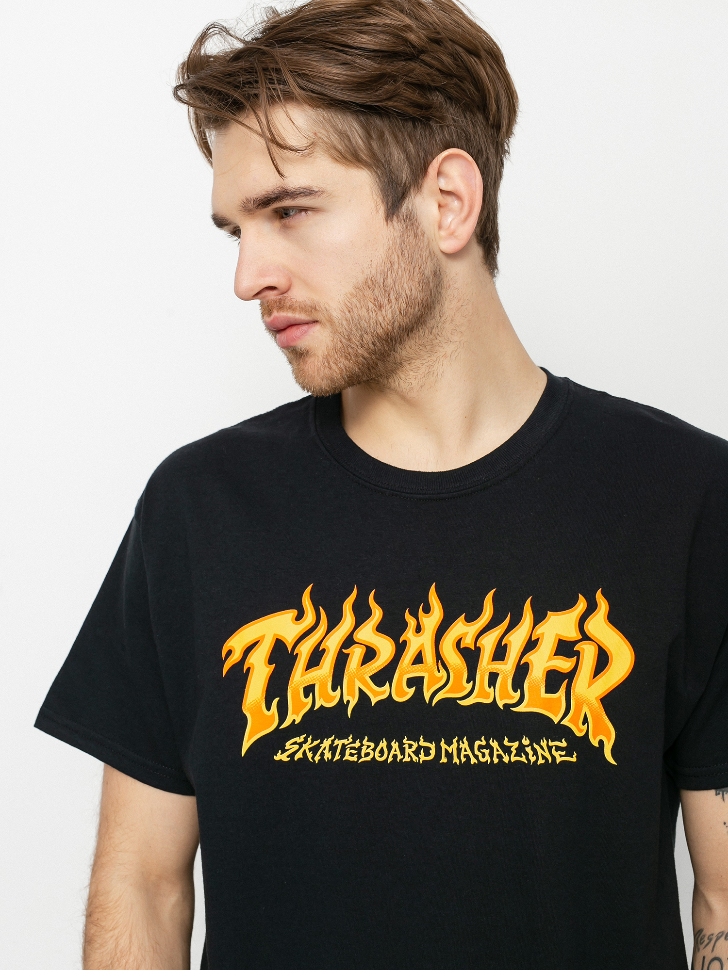 T-shirt Thrasher Fire Logo (black)