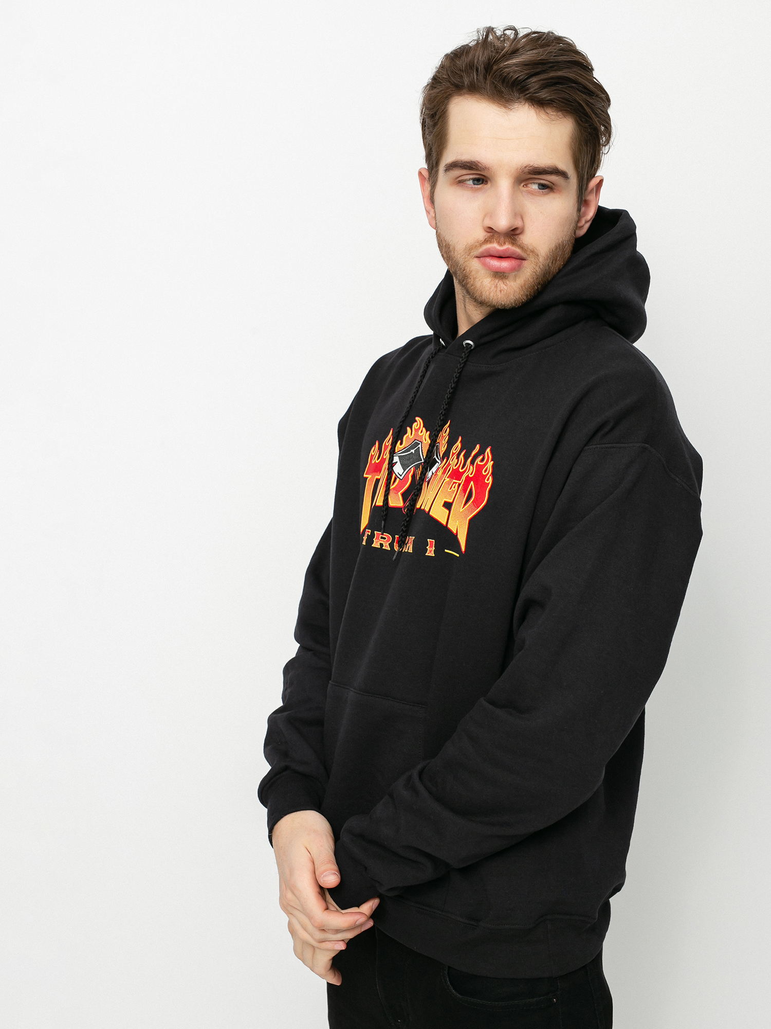 Bluza z kapturem Thrasher Truck 1 HD (black)