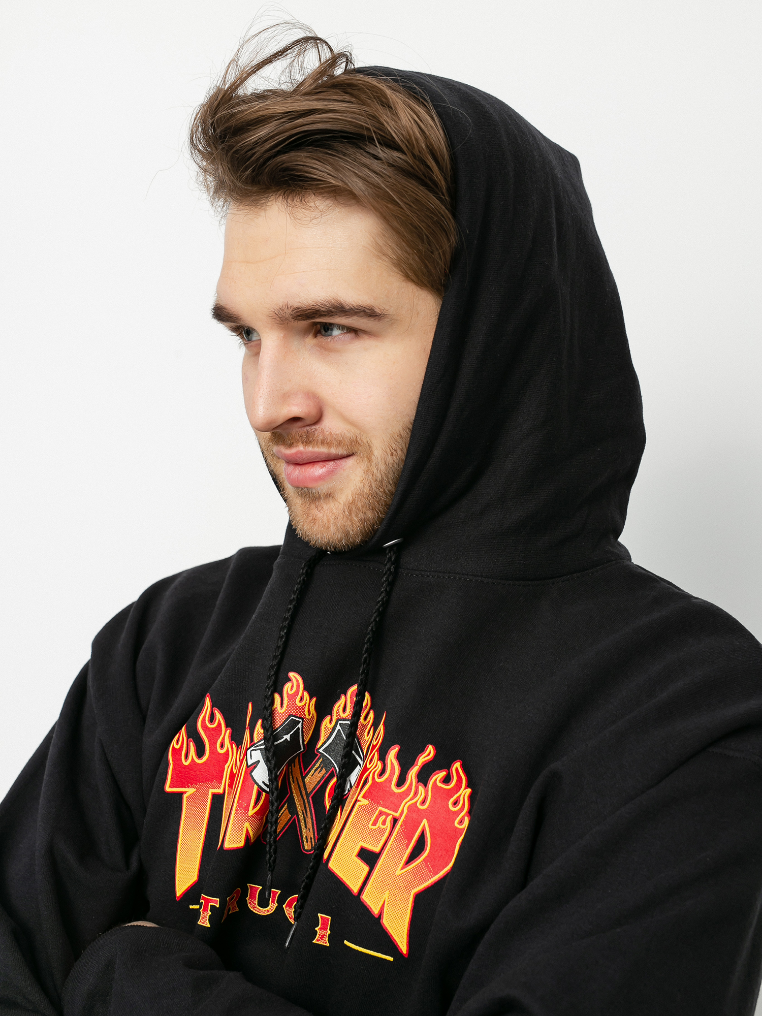 Bluza z kapturem Thrasher Truck 1 HD (black)