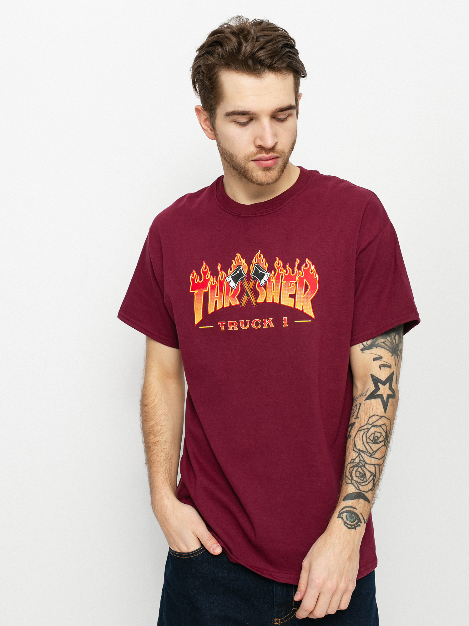 T-shirt Thrasher Truck 1 (maroon)