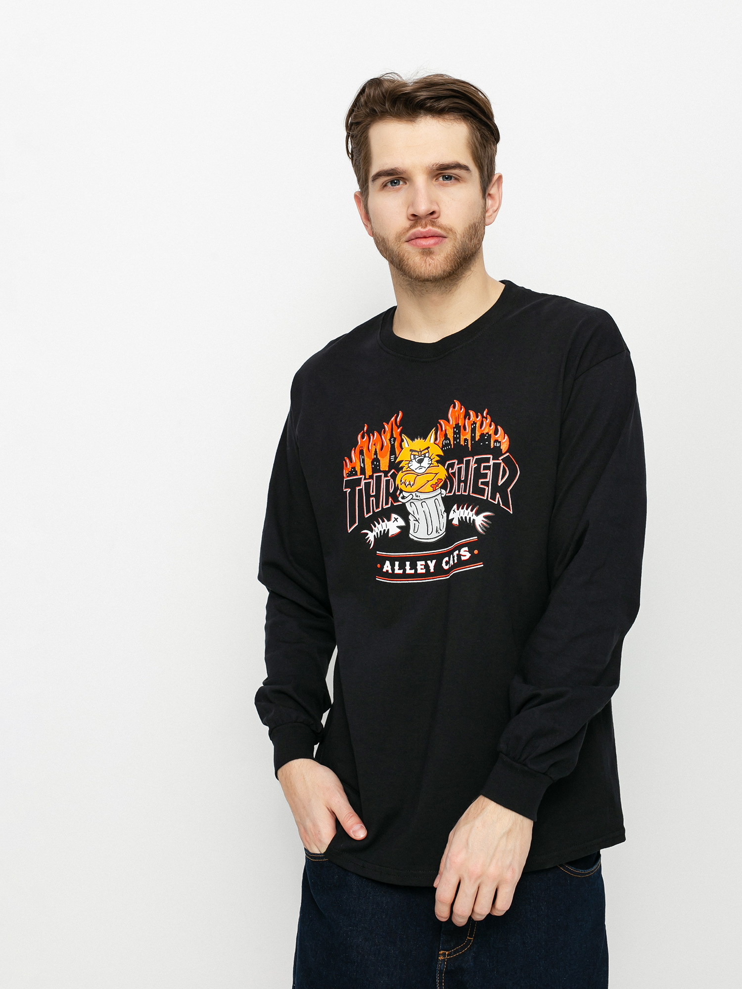 Longsleeve Thrasher Alley Cats (black)