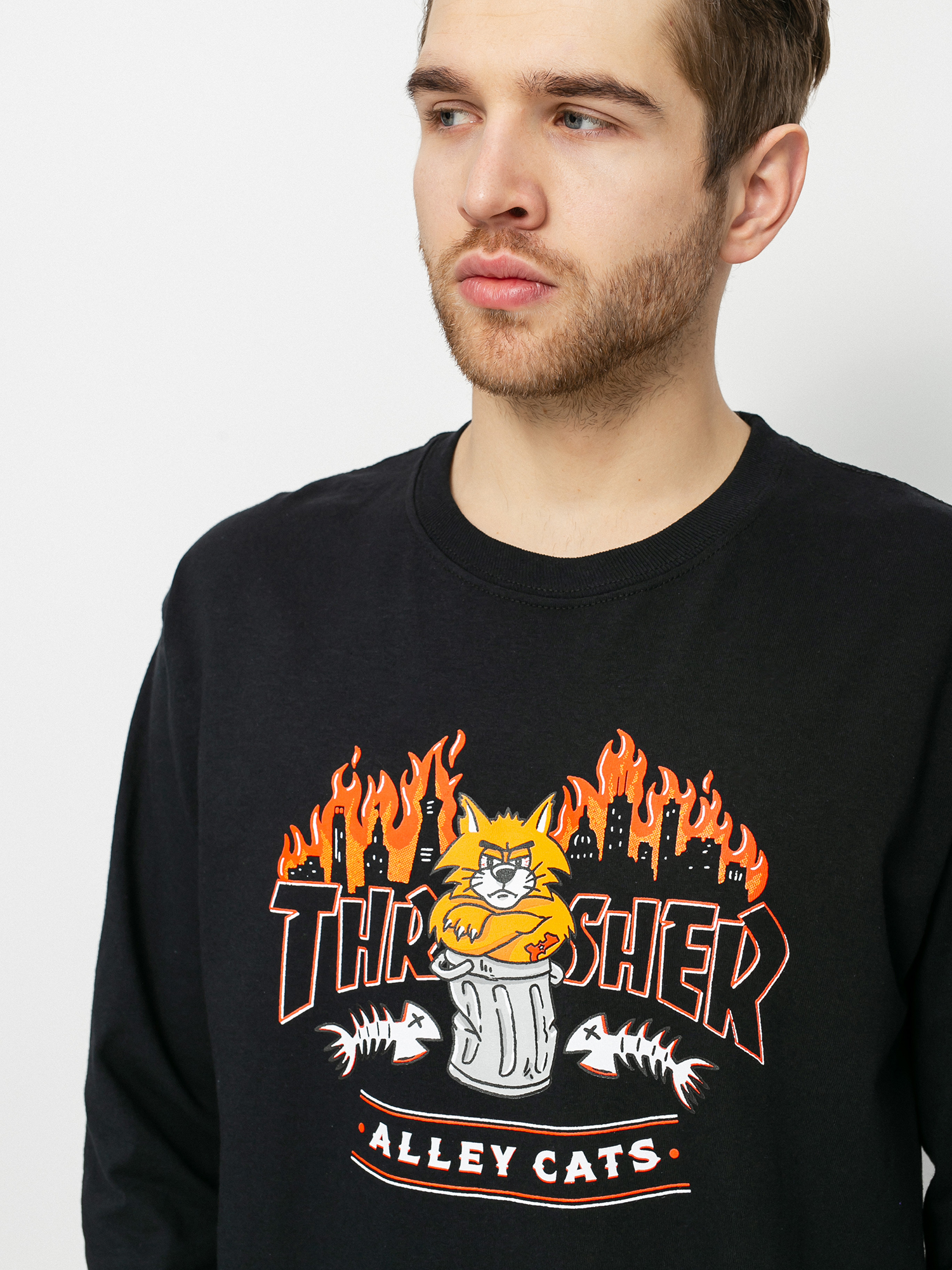 Longsleeve Thrasher Alley Cats (black)