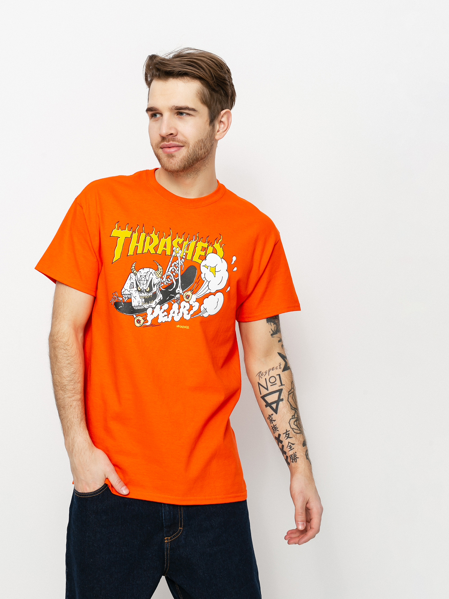 T-shirt Thrasher 40 Years Neckface (orange)