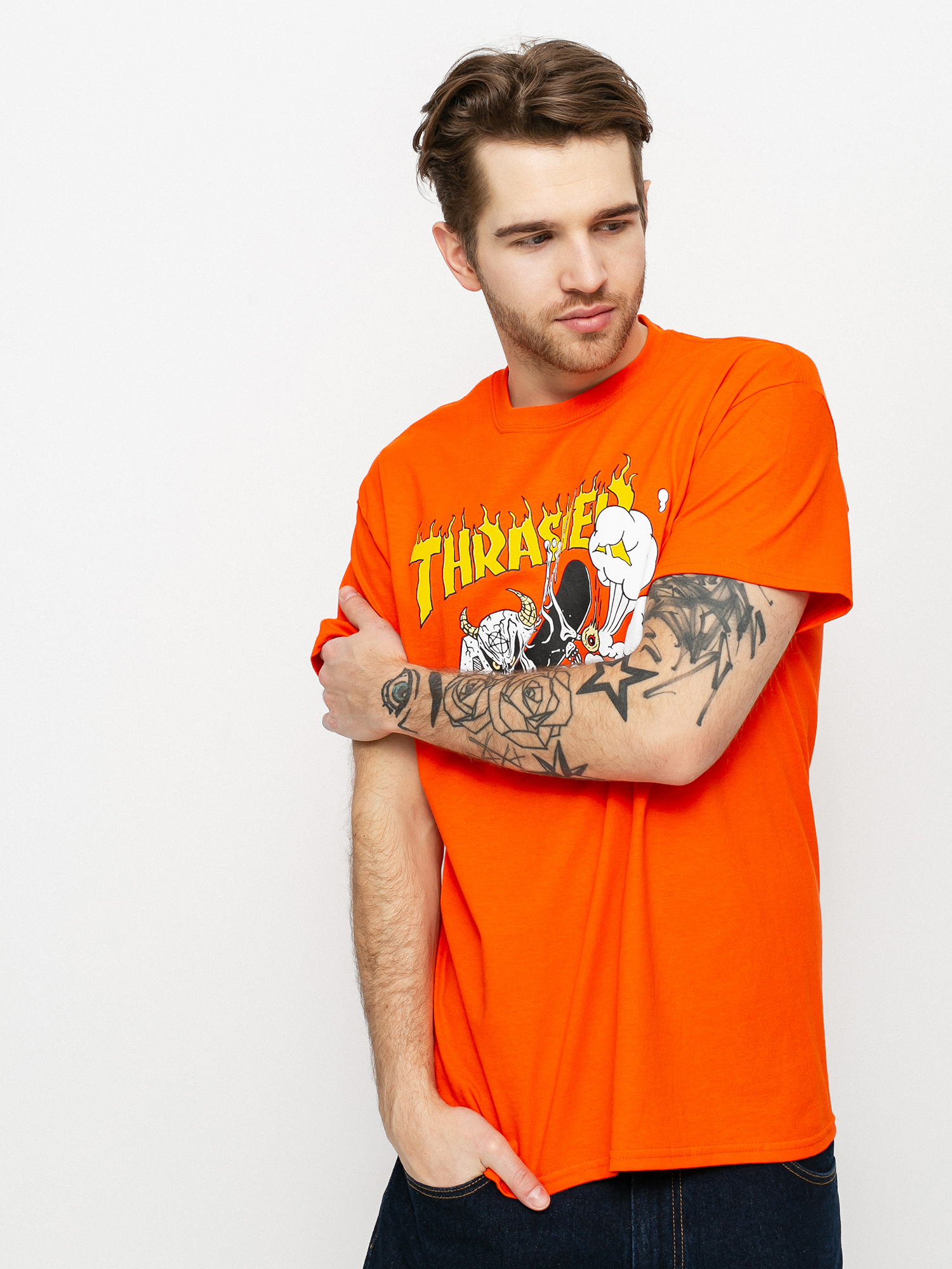 T-shirt Thrasher 40 Years Neckface (orange)
